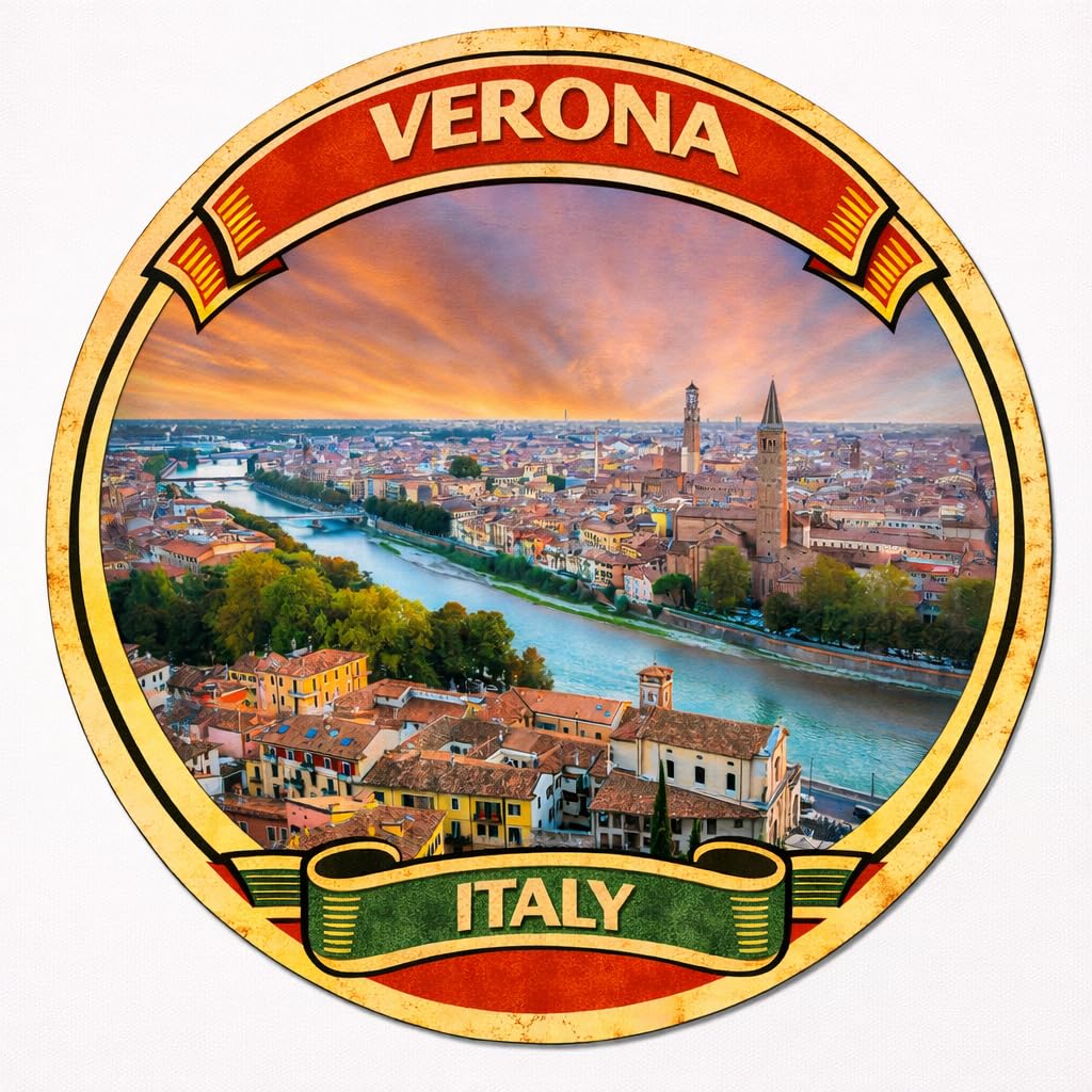 Nomad Charging Box Verona Italy Decorative Souvenir Fridge Magnet A0044