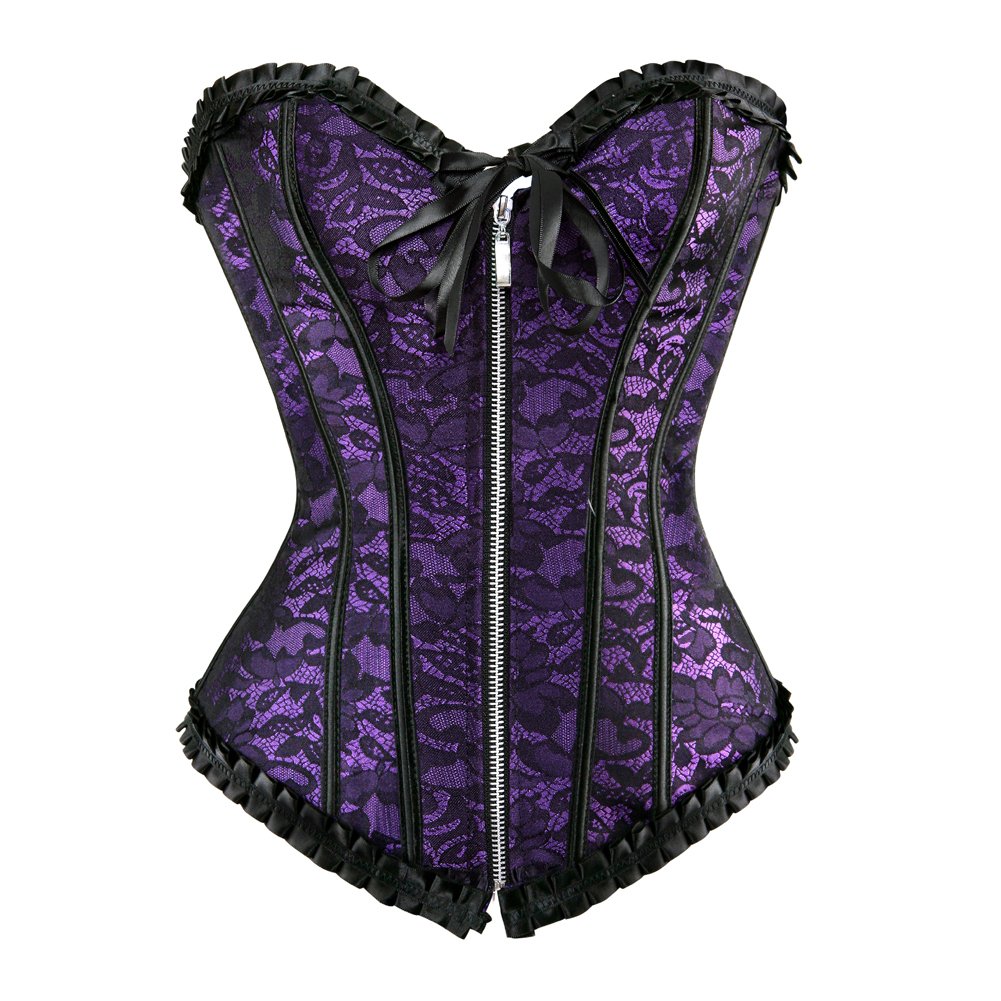frawirshauCorsets for Women Floral Overbust Corset Bustier Lingerie Top