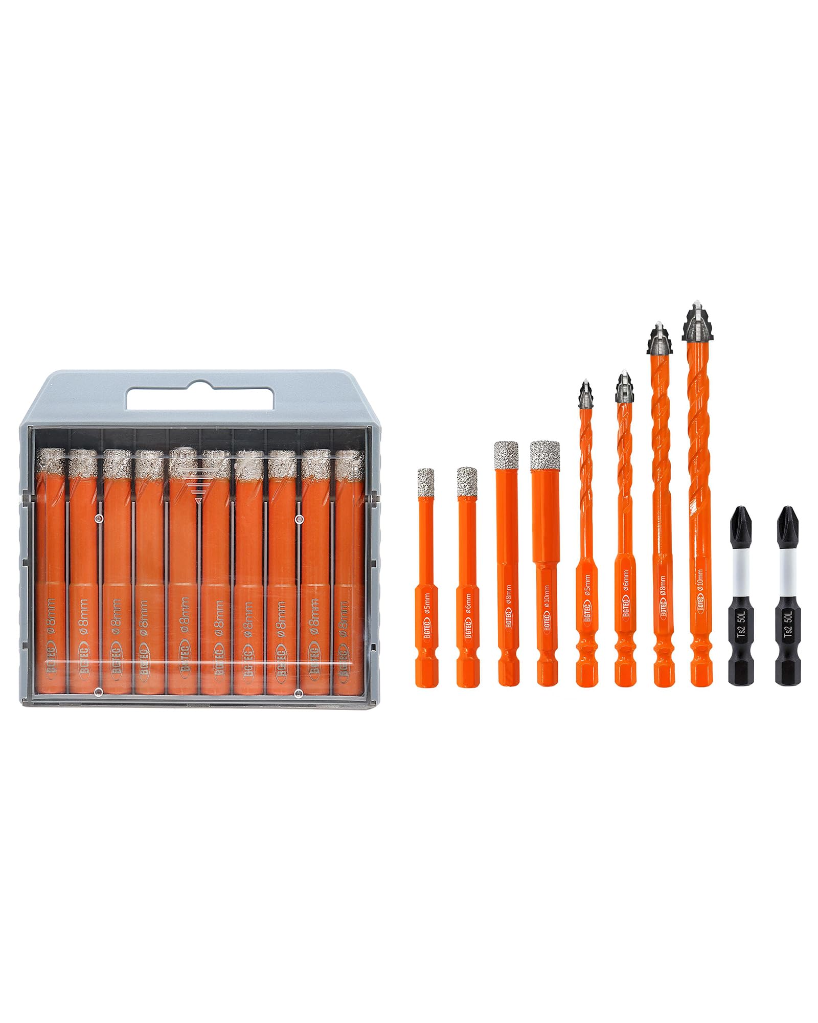 Foret sec 10 pièces 5/6/8/10MM BGTEC pour installer vos accessoires de salle de bain
