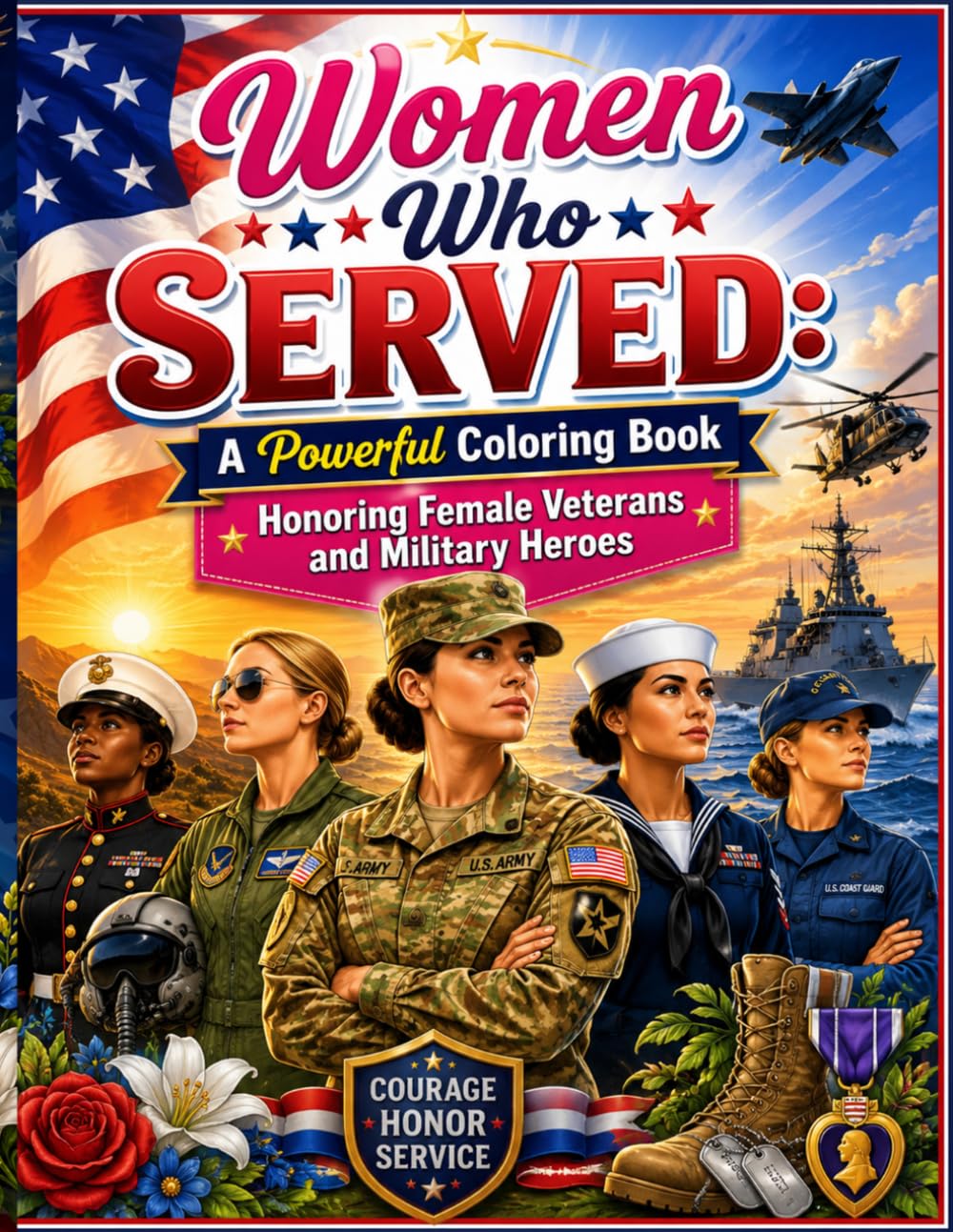 Women Who Served: A Powerful Coloring Book Honoring Female Veterans and Military Heroes