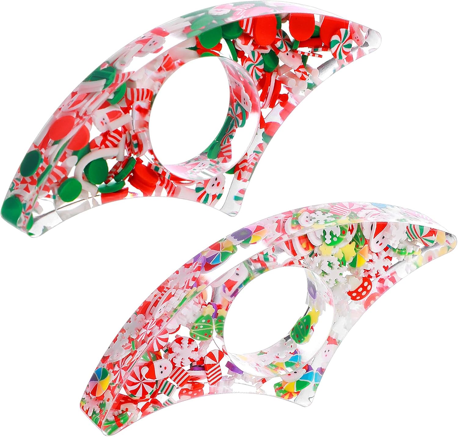 Amabro 2PCS Christmas Book Page Holder, Santa Thumb Ring