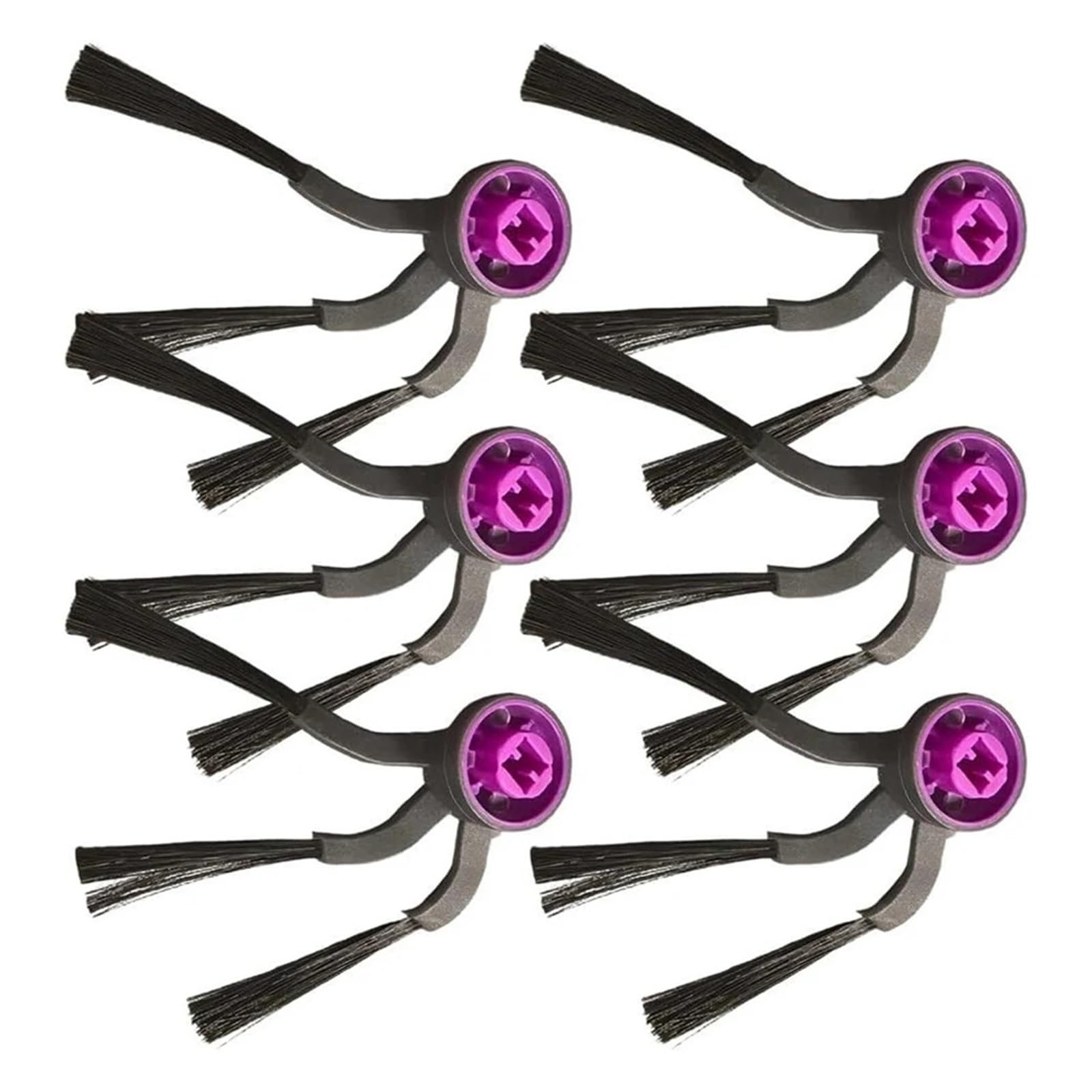 GENTERUN 6PCS Robotic Vacuum Cleaner Side Brush,Compatible For Midea,V16,Compatible For Eureka,J15 Evo Self-Emptying Robot Vacuum Cleaner Parts Edge Brushes