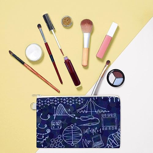 Miniatura 6 de Physics Elements Science Canvas Coin Purse Pouch Change Cash Wallet Cosmetic Makeup Bag for Money Pen Organizer
