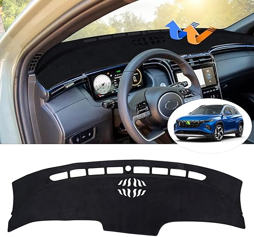 Miniatura 2 de Autorder Ajuste personalizado para cubierta de salpicadero, Hyundai Tucson 2022 2023 NX4, accesorios de franela antideslizante protector de tablero