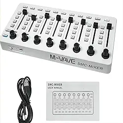 M-VAVE SMC-Mixer Controlador MIDI sem fio Console de mixagem Conexão BT Controlador USB Mixer para a maioria dos instrumentos eletroacústicos