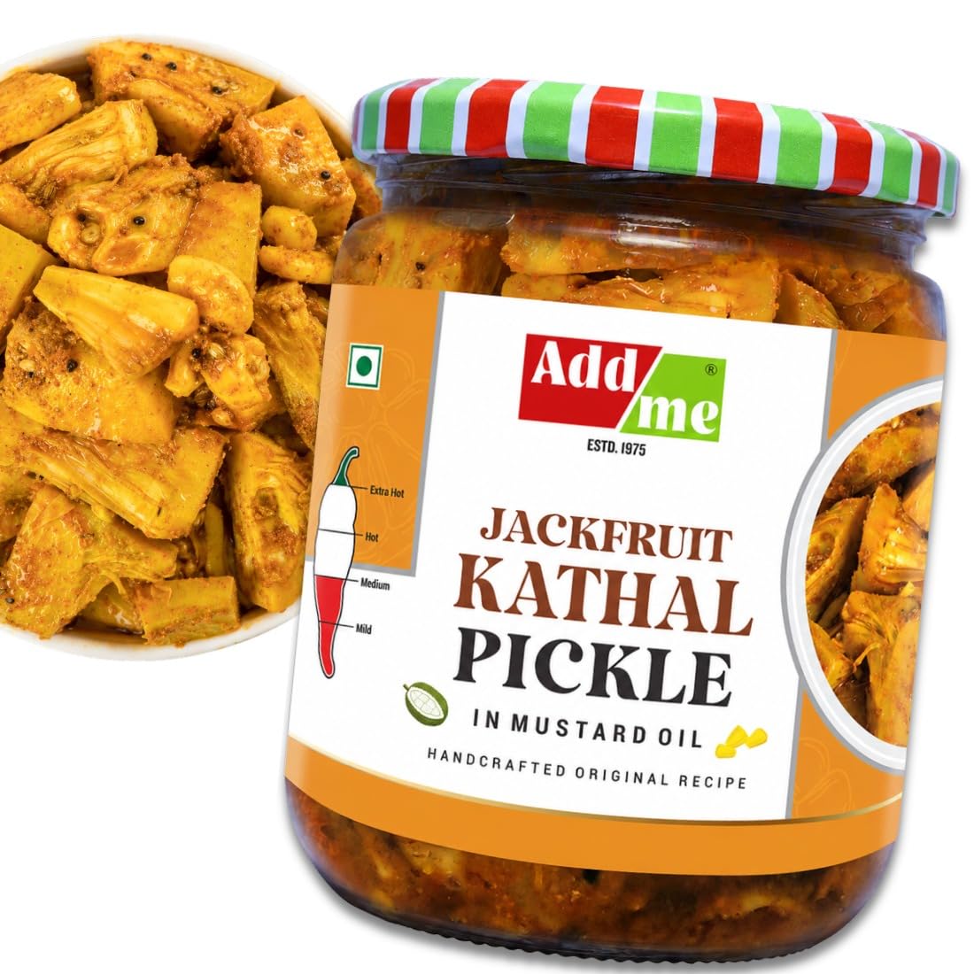 Add me Kathal Ka Achar 500 g hausgemachte Jackfrucht-Gurke 500 g Glas