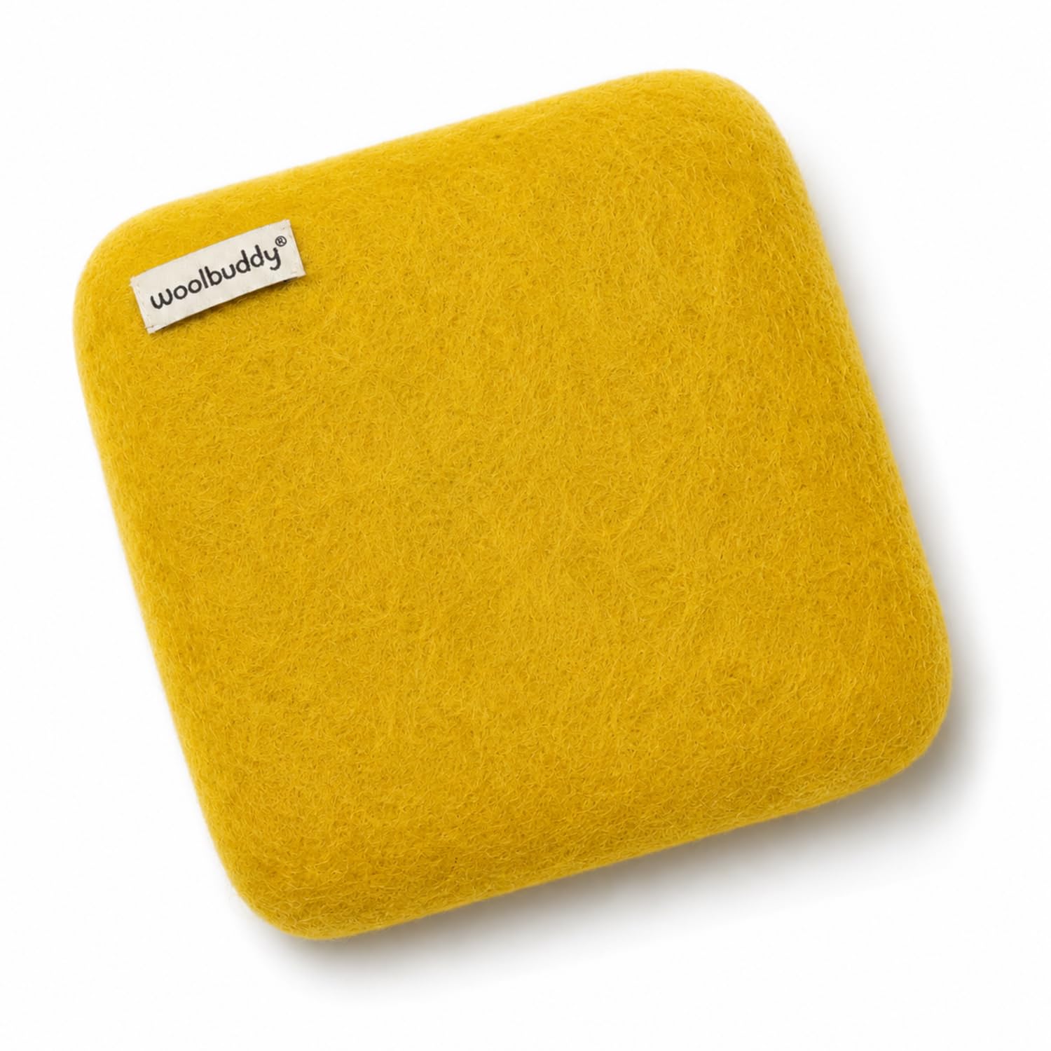 Woolbuddy Needle Felting Mat 6 x 6 x 1.5 Inch (Gold), Pure Wool Felt Pad