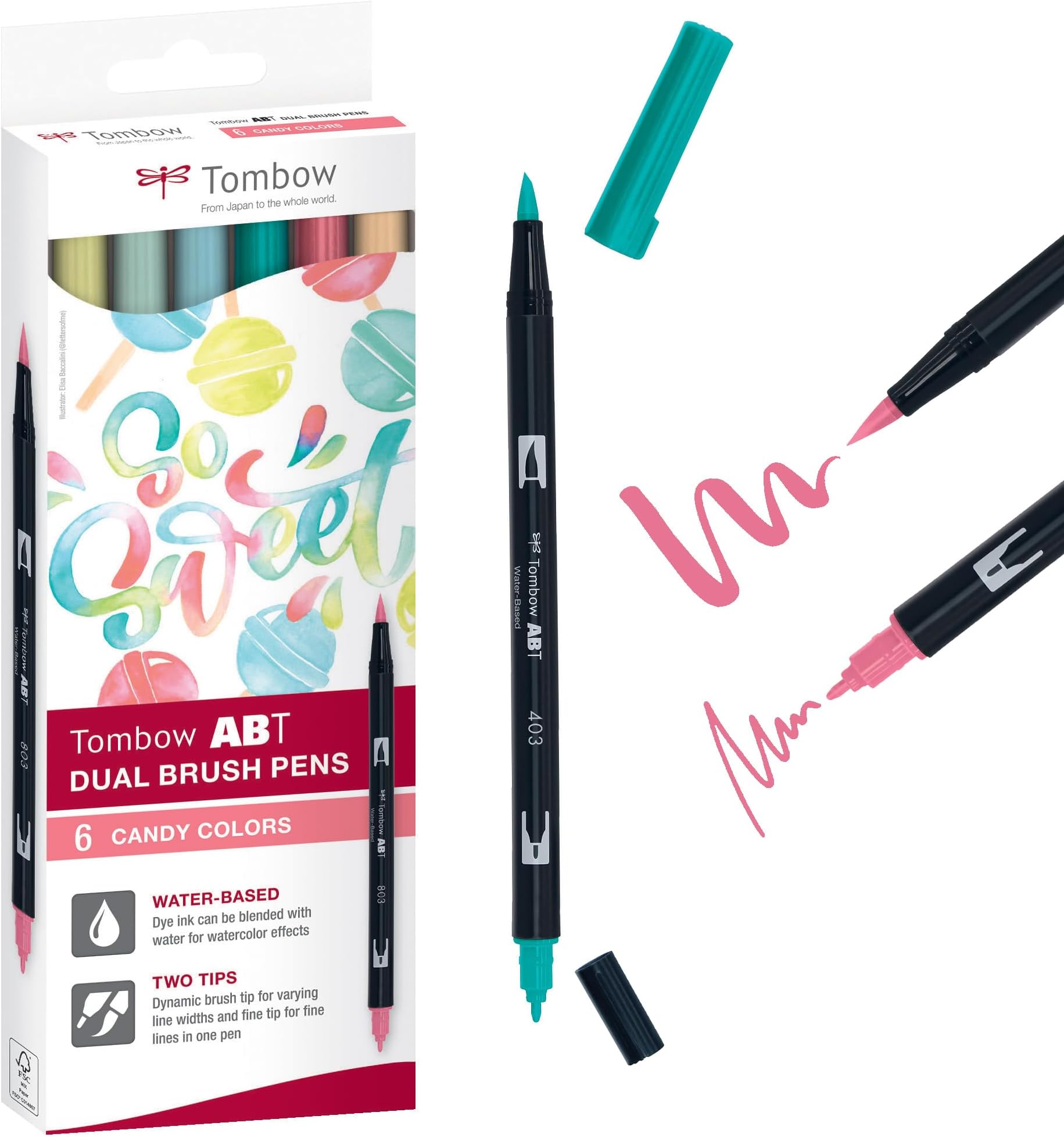 Tombow ABT-993 Pennarello a Doppia Punta, Multicolore