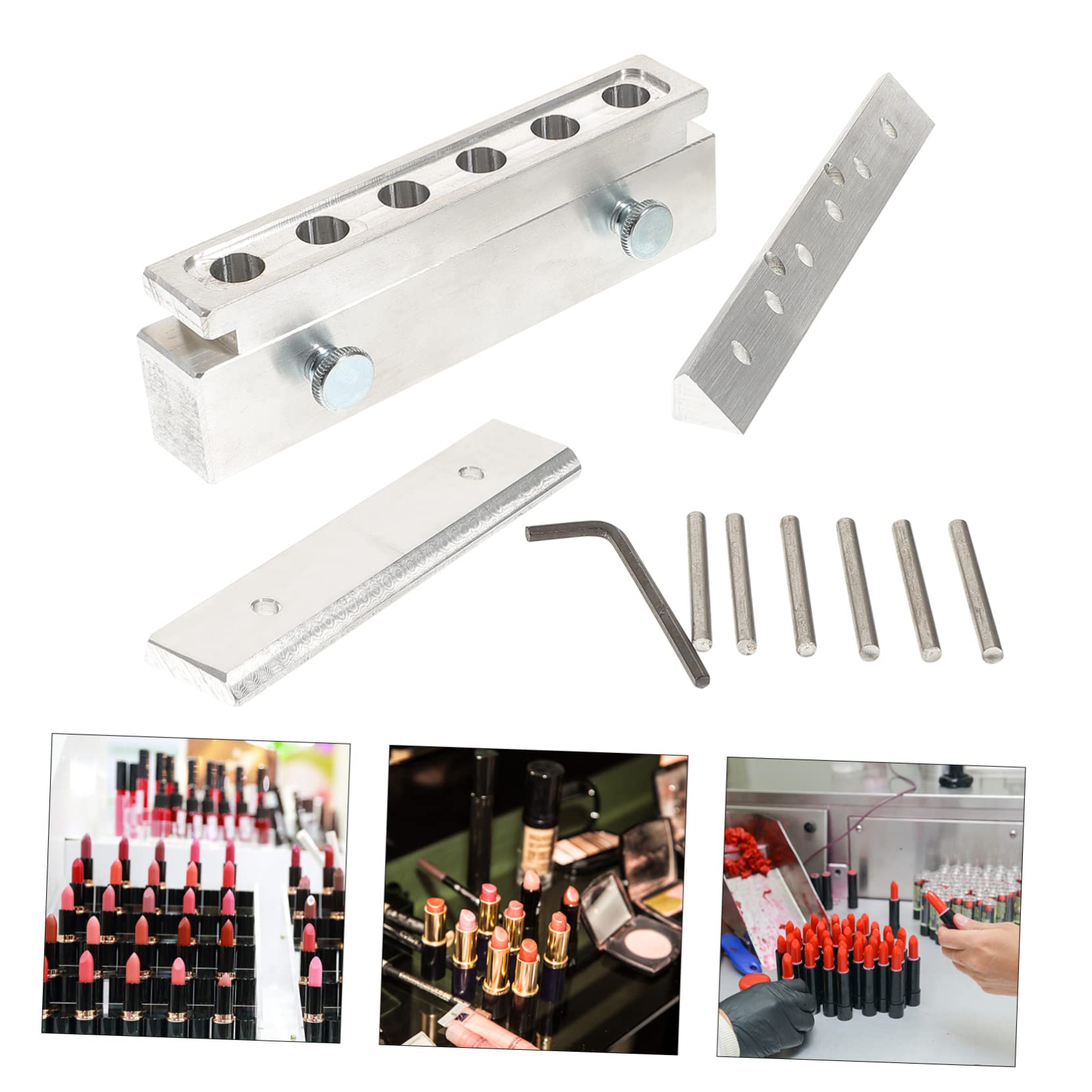 Molde de Aluminio para Lápiz Labial Cavidades Duradero para DIY Bálsamo Labial Accesorio para Maquillaje Manualidades