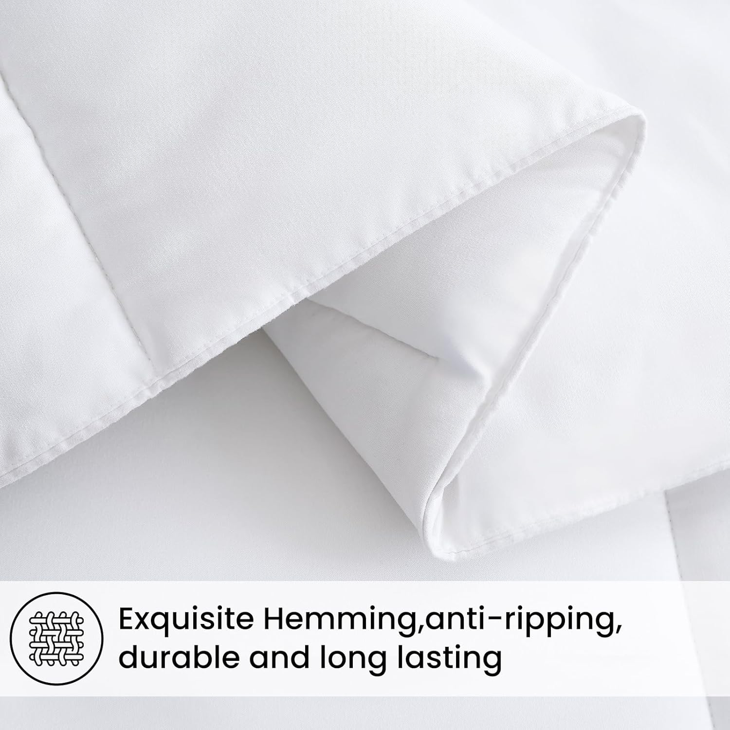 COHOME Comforter - Down Alternative Duvet Insert - All-Season Warm Comforter (Pure White, Oversized Queen Comforter) - Image 6