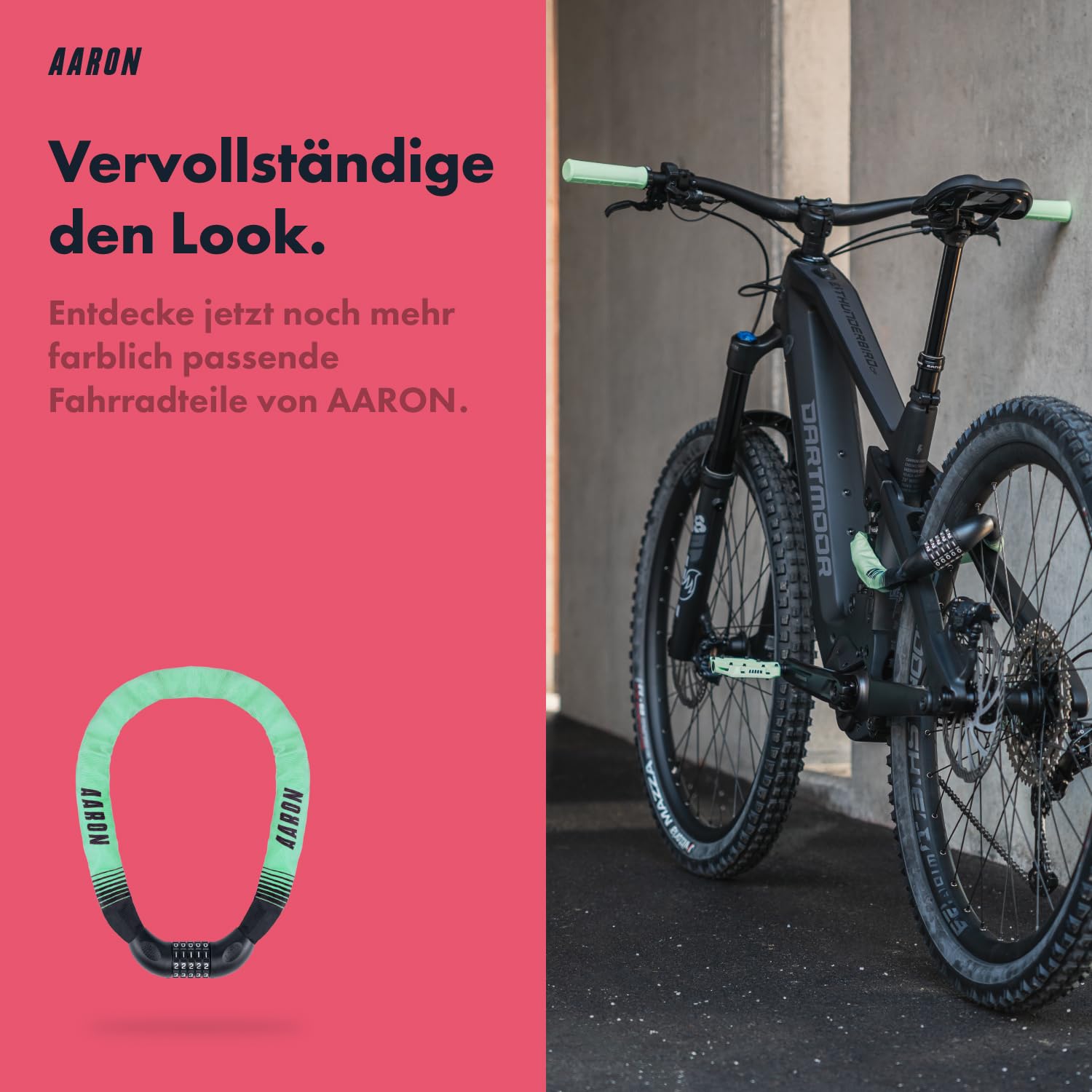 AARON Dirt MTB Pedale aus ultraleichten Nylonfasern mit abgedichtetem Industrie-Kugellager - rutschfest durch 8 austauschbare Pins - Plattform Fahrradpedale für Dirtbike, E-Bike, Downhill, Trekking