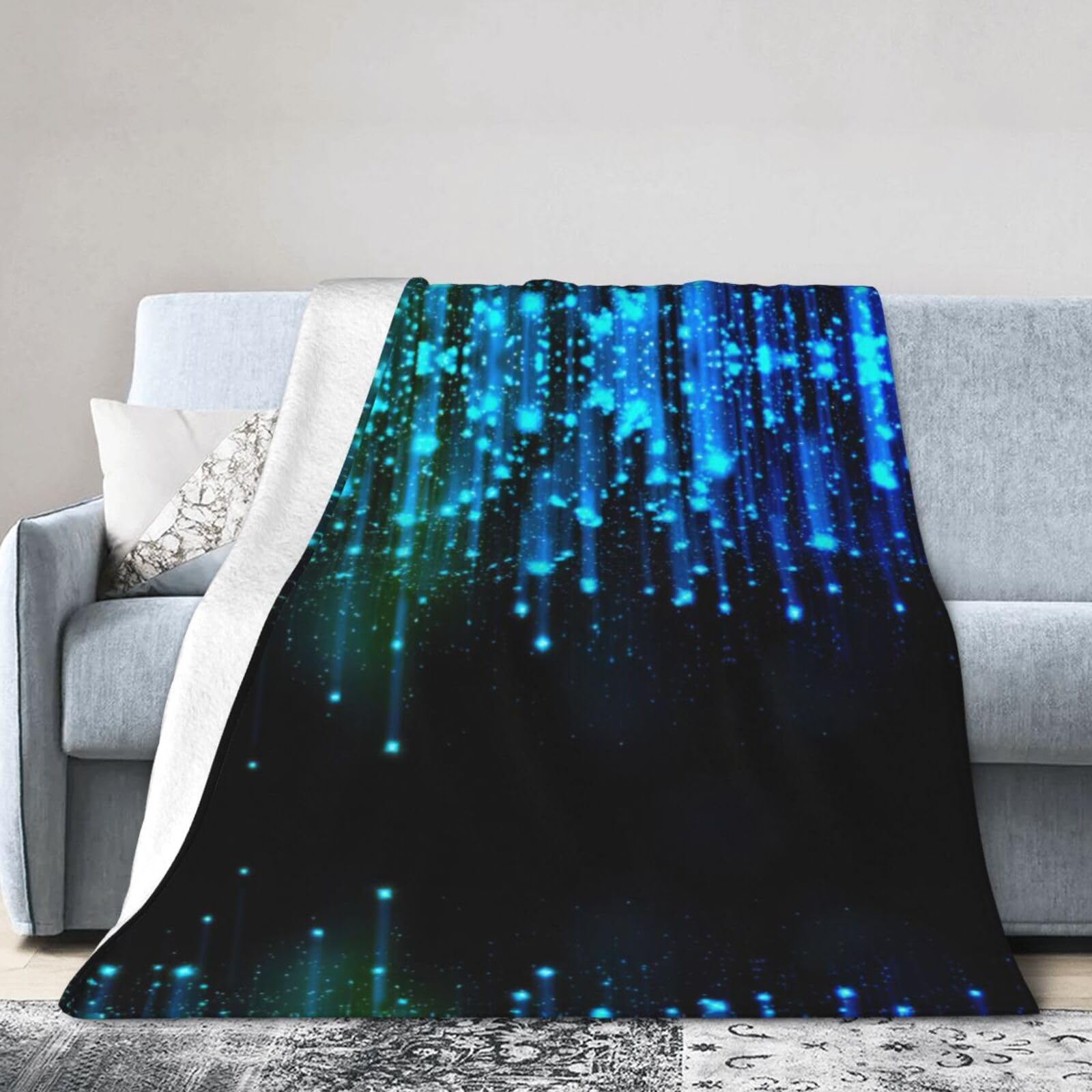 Uusnwaa Soft Cosy Fleece Warm Throw Stars Print Blanket