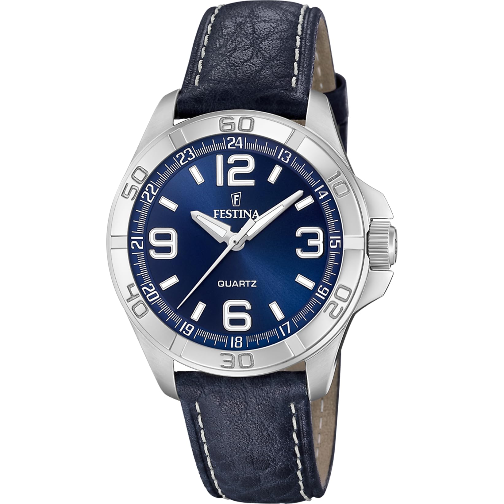 Festina Reloj Analógico Hombre de Cuero - Movimiento de Cuarzo - Reloj Hombre - Estilo Vintage y Elegante - Resistente al Agua 5 ATM - F20444 - Caja de Acero Inoxdiable - Special Prices