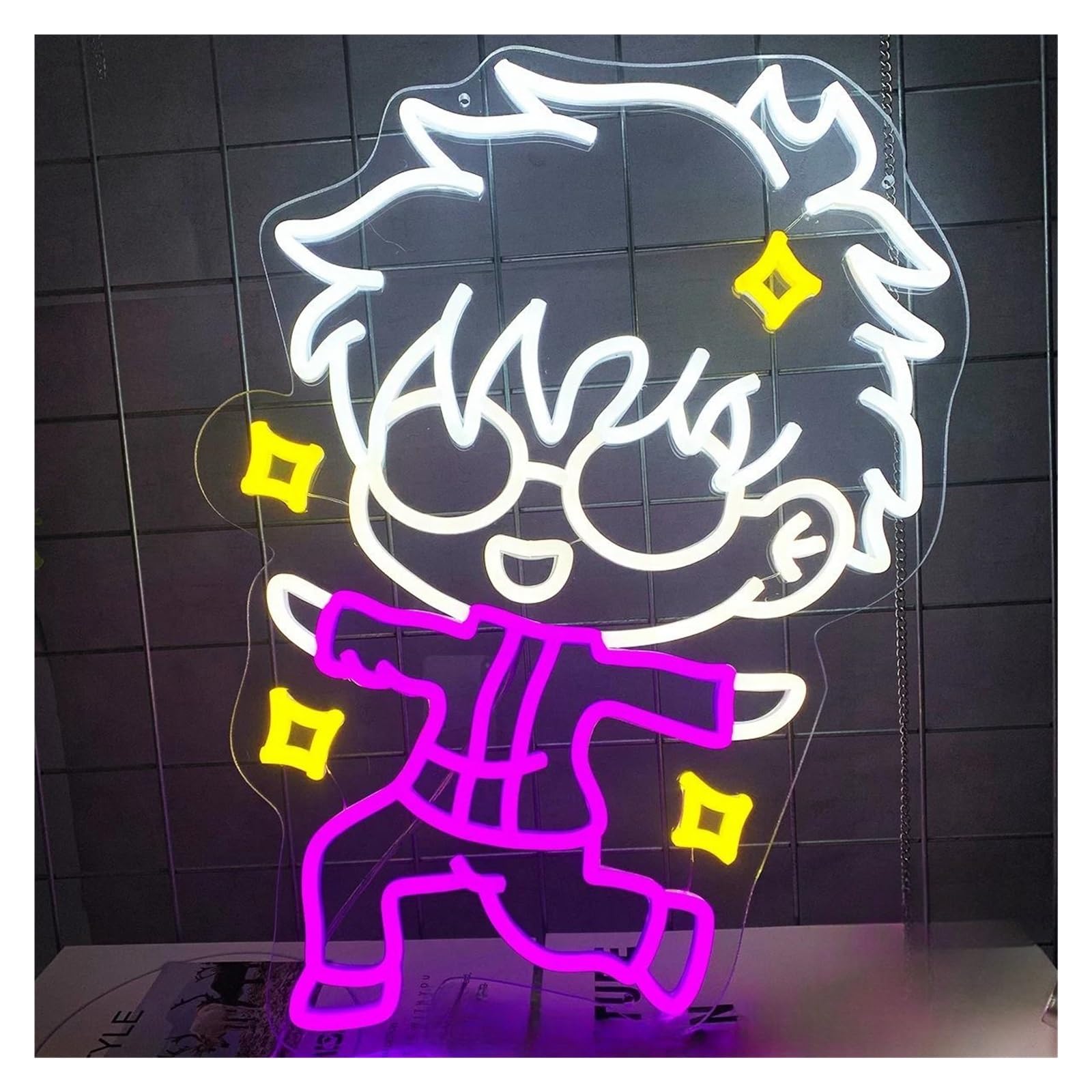 Decoración Lámparas Lámpara De Neón Con Figura De Dibujos Animados Adecuada Para La Decoración De Fiestas De Cumpleaños De La Habitación De Los Niños 50x38cm