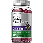 Horbaach Black Elderberry Gummies | 120 Count | Sambucus Extract | with Zinc and Vitamin C | Berry Flavor | Vegan, Non-GMO, and Gluten Free Supplement for Adults