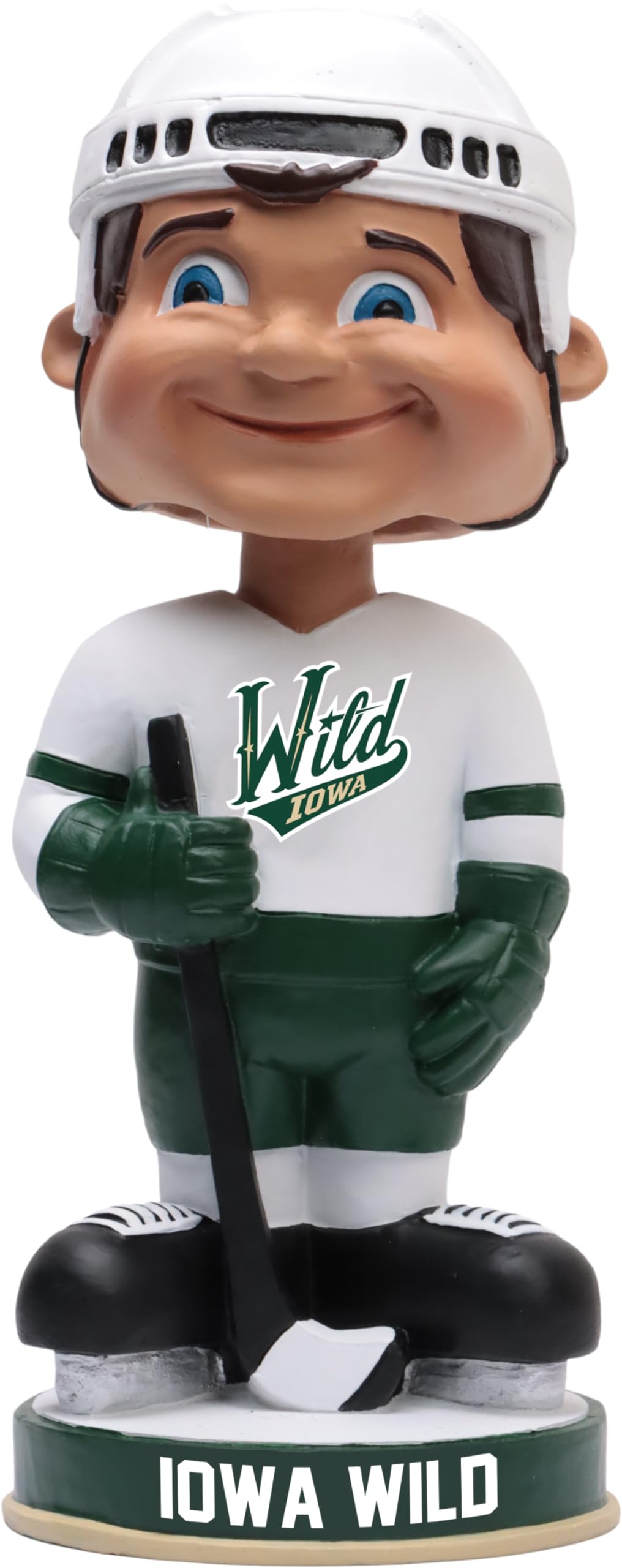 Iowa Wild Vintage White Jersey Bobblehead AHL Hockey