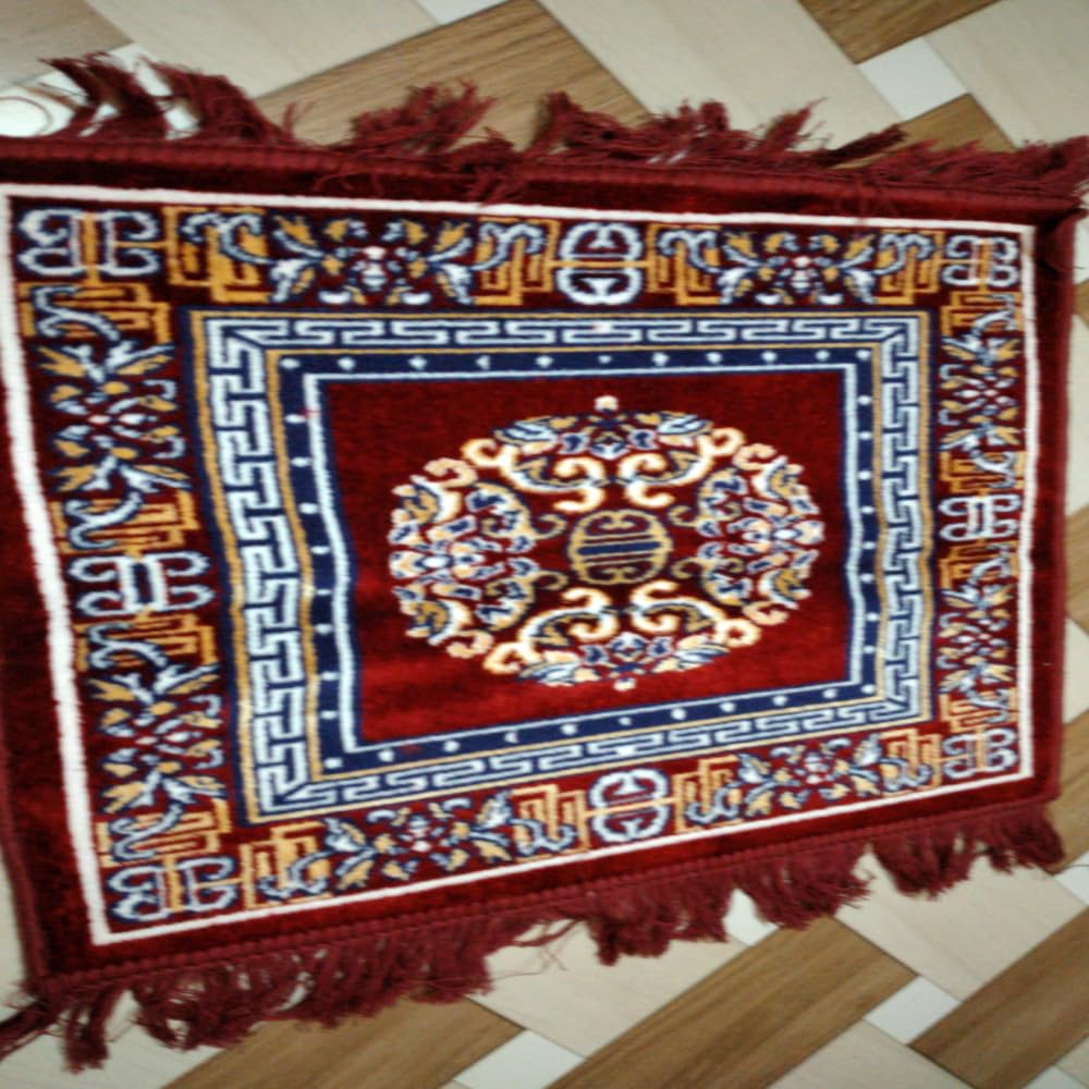 Durga Puja Samagari Handcrafted Aasan Seating Floor mats(Multi Color,Velvet)-image-30