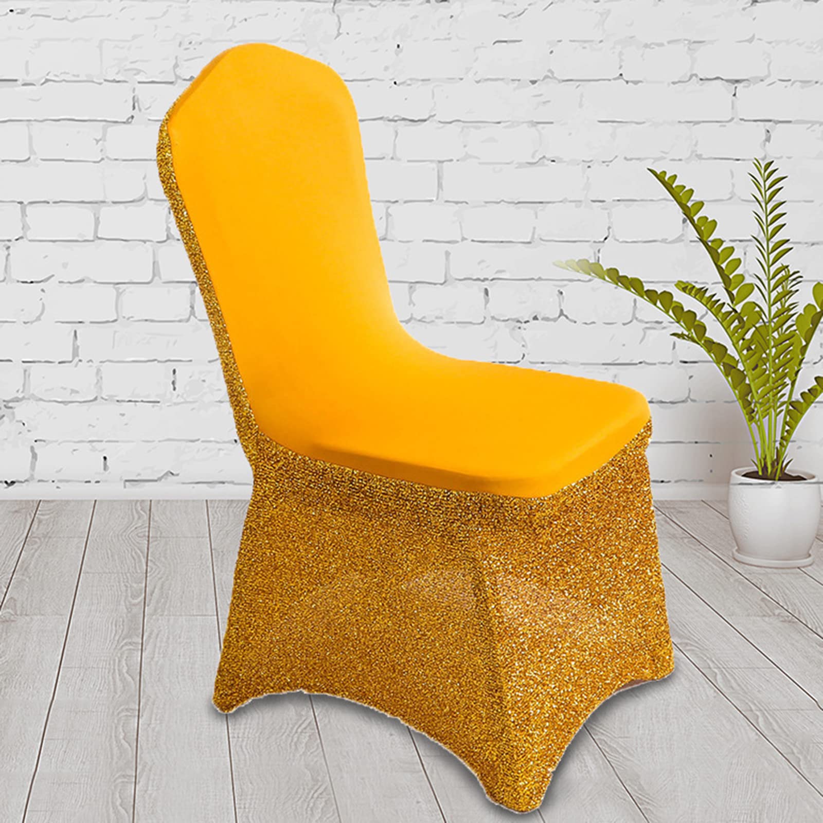 GUYIRT Housse De Chaise Salle à Manger XL 4 Pièces Noir - Protecteur Extensible Dossier Haut Pour Mariage Hôtel Banquet