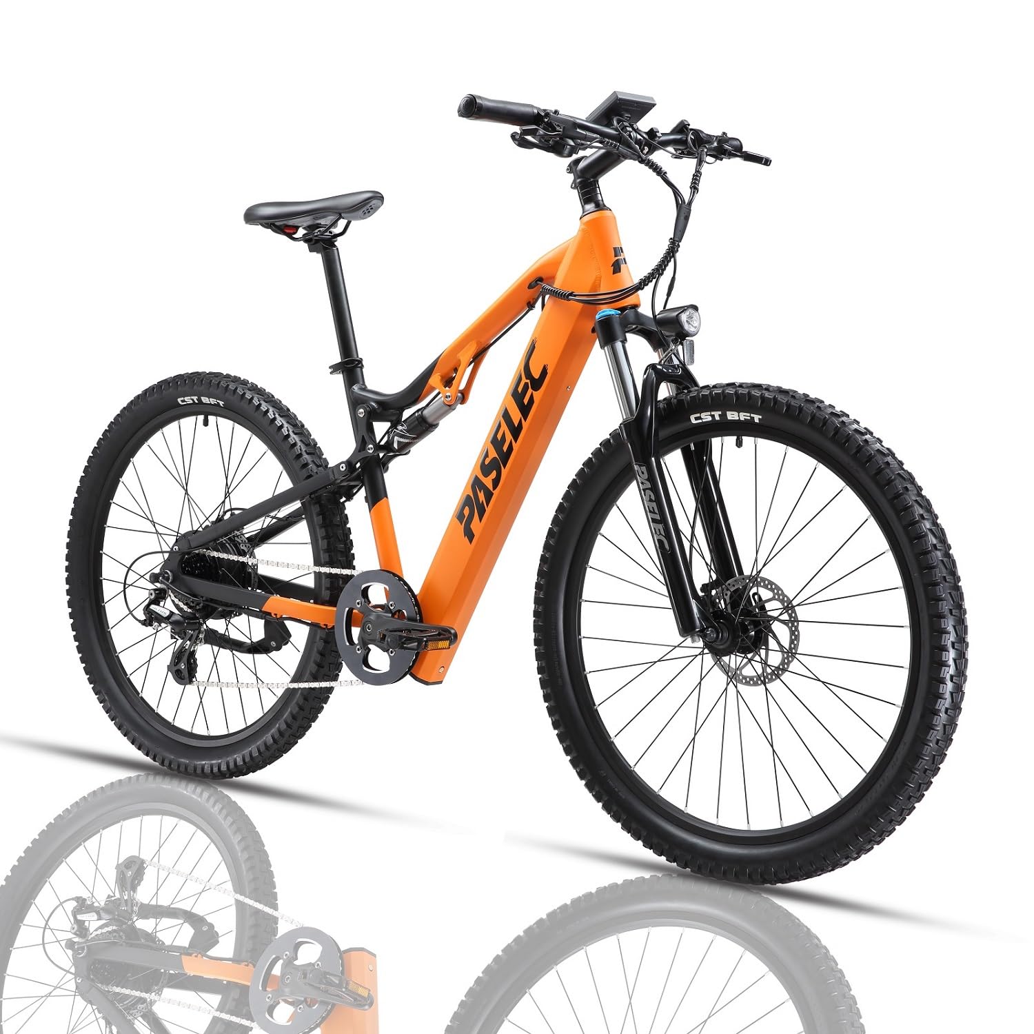 PASELEC Electric Bike for Adults, 1000W Peak Motor 768Wh Battery, Up to 70 Miles Range & 35MPH, 27.5'' City Cruiser Ebike, 8-Speed Adult Electric Bicycles with Dual Hydraulic Suspension Shock Absorber