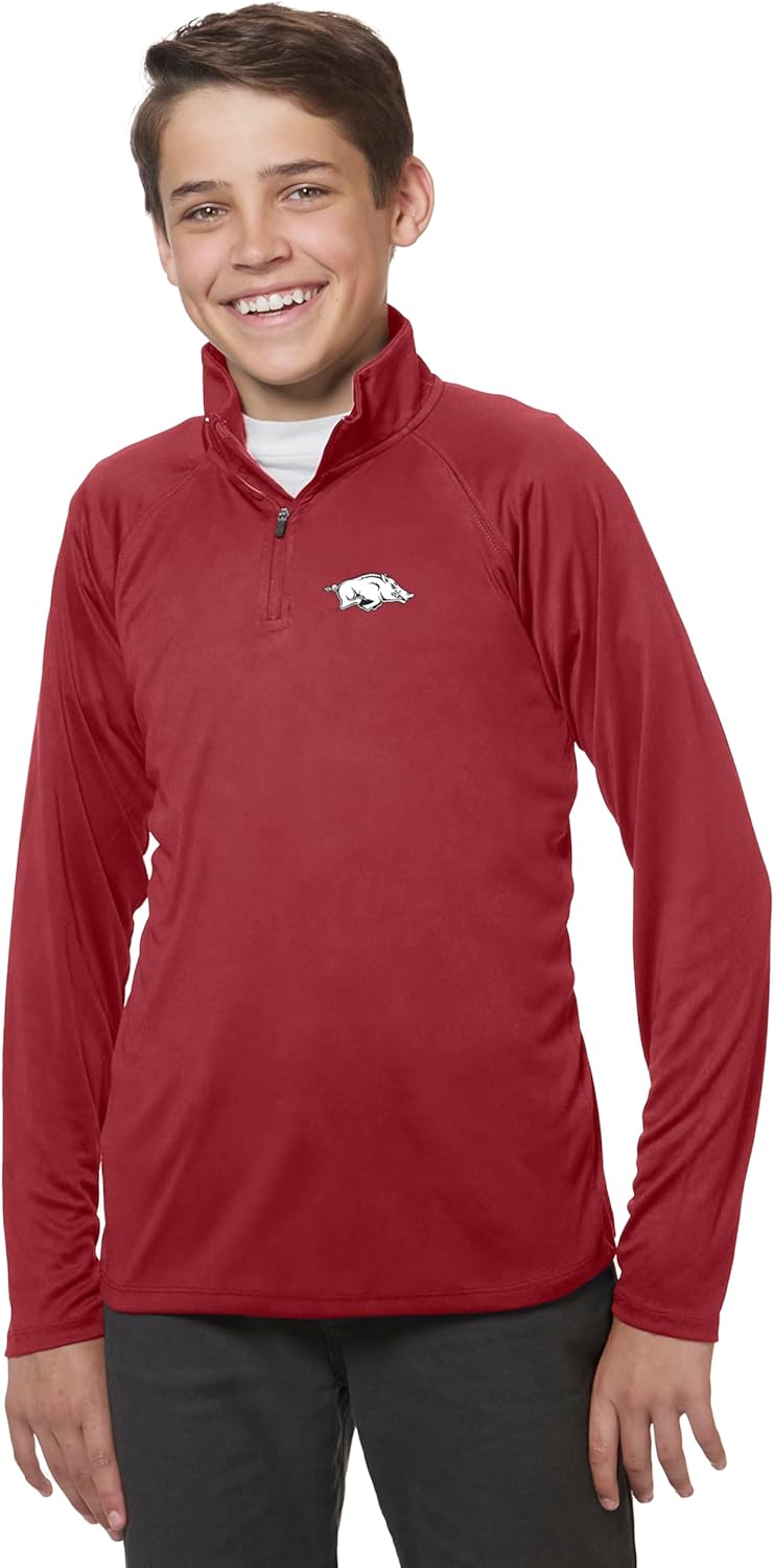 Little King NCAA Youth Boys 1/4 Zip Pullover Wind Shirt-100% Polyester-Sizes YS YM YL YXL
