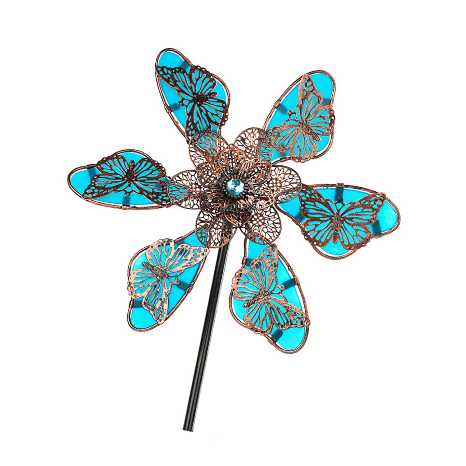 Rust Resistant Winds Spinner Rotating Sculpture Outdoor Decoration Rotating Yard Art Ornaments Suitable for Lawns Colorful Iron Winds Spinner Art