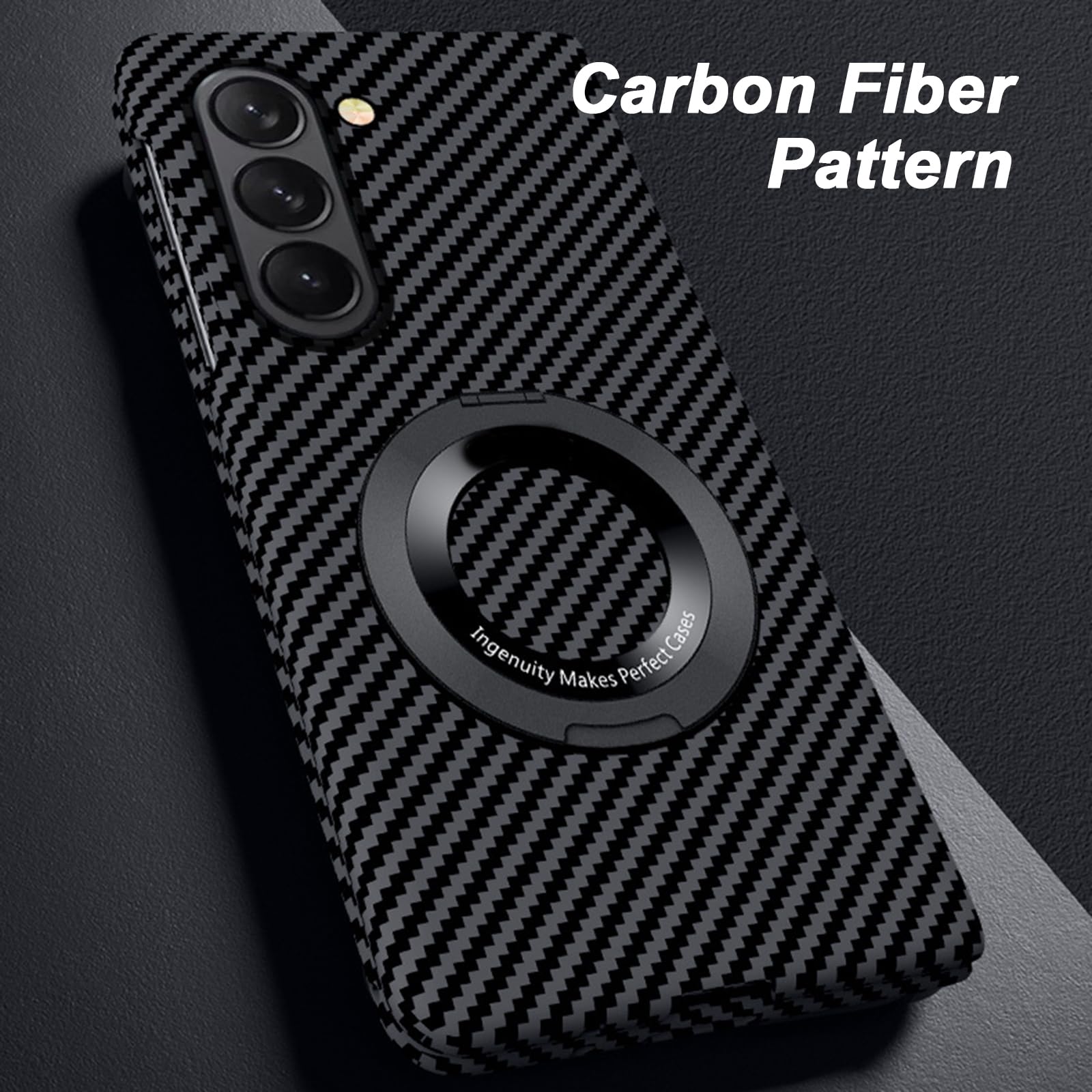 Magnetica Cover per Samsung Galaxy Z Fold 8 Ultra, Fibra Carbonio Modello