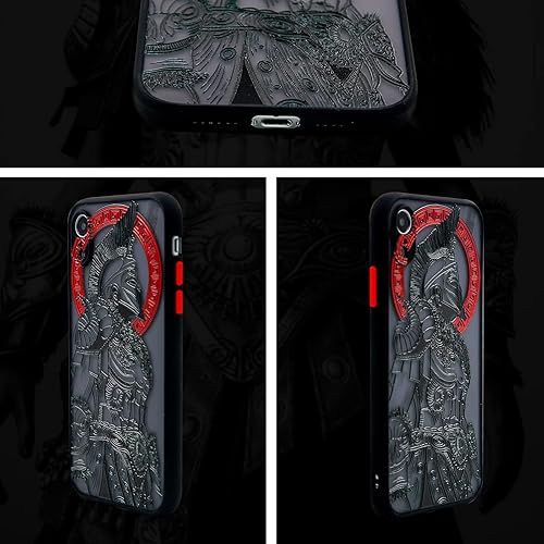 Vista 9 de Cool Gladiator - Funda para teléfono con relieve 3D, compatible con iPhone 12 Pro, funda transparente esmerilada a la moda Gladiador