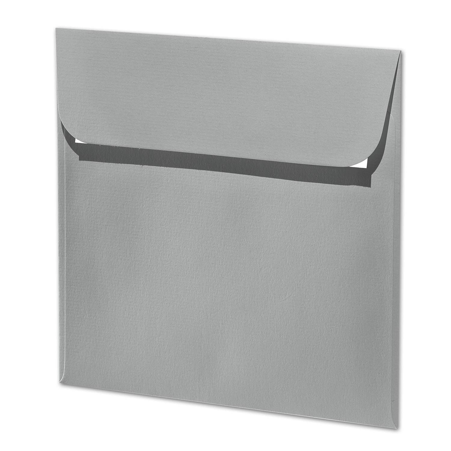 ARTOZ 150 x kwadratowe koperty grafitowe (szare) 100 g/m² – 16 x 16 cm – koperta bez okienka – koperty z klejem