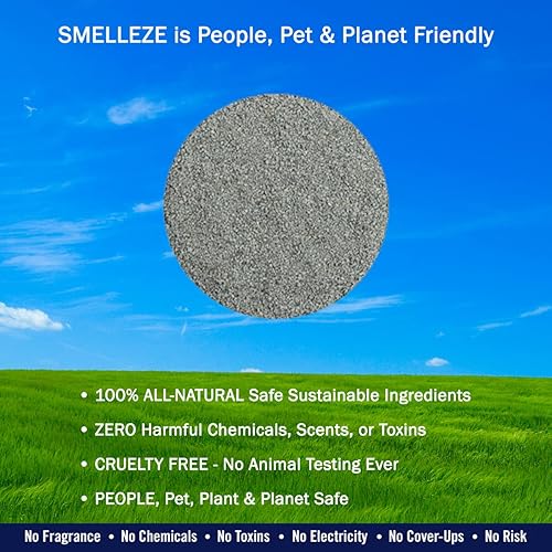 Miniatura 5 de SMELLEZE Desodorizador natural para eliminar olores de alfombras 2 lb. El polvo elimina los compuestos orgánicos volátiles para alfombras y la