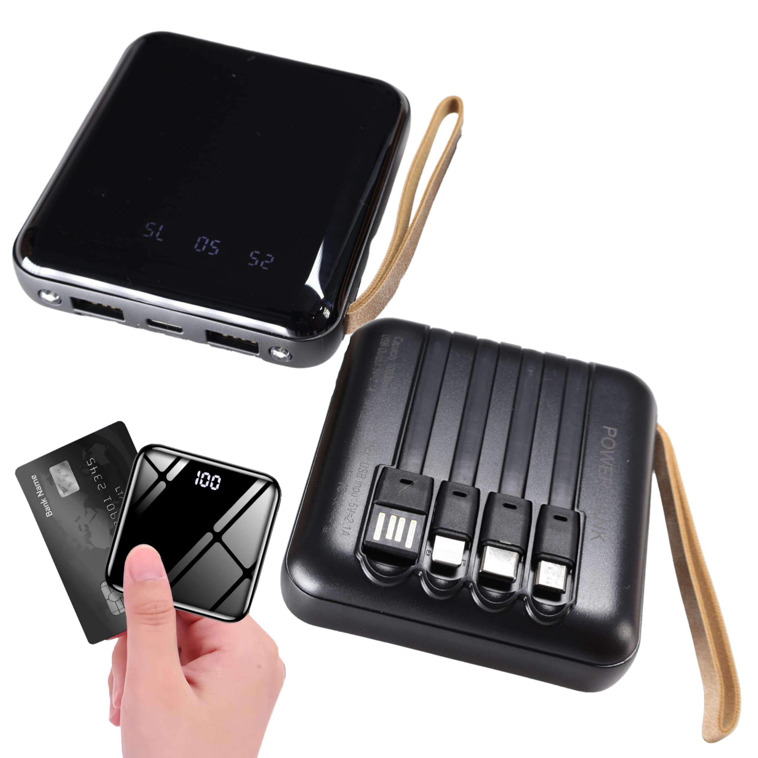 Power Bank Wireless 10000mAh Con Doppia USB E Ventosa – Per IPhone E Dispositivi Qi, Carica 3 Dispositivi Insieme
