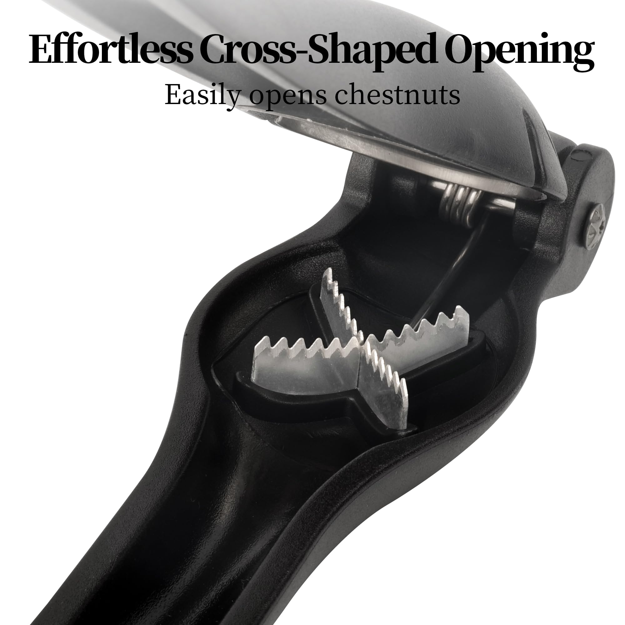 TJ POP Pelapatate per castagne, strumento durevole per tagliare castagne, clip portatile per castagne, nocciole, nocciole, nocciole, nocciole, nocciole, aprifrutta secca, utensile da cucina ergonomico