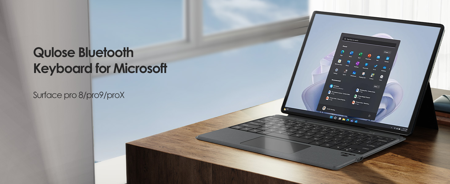 Amazon.com: Qulose Surface Pro 9 Keyboard, Detachable Wireless