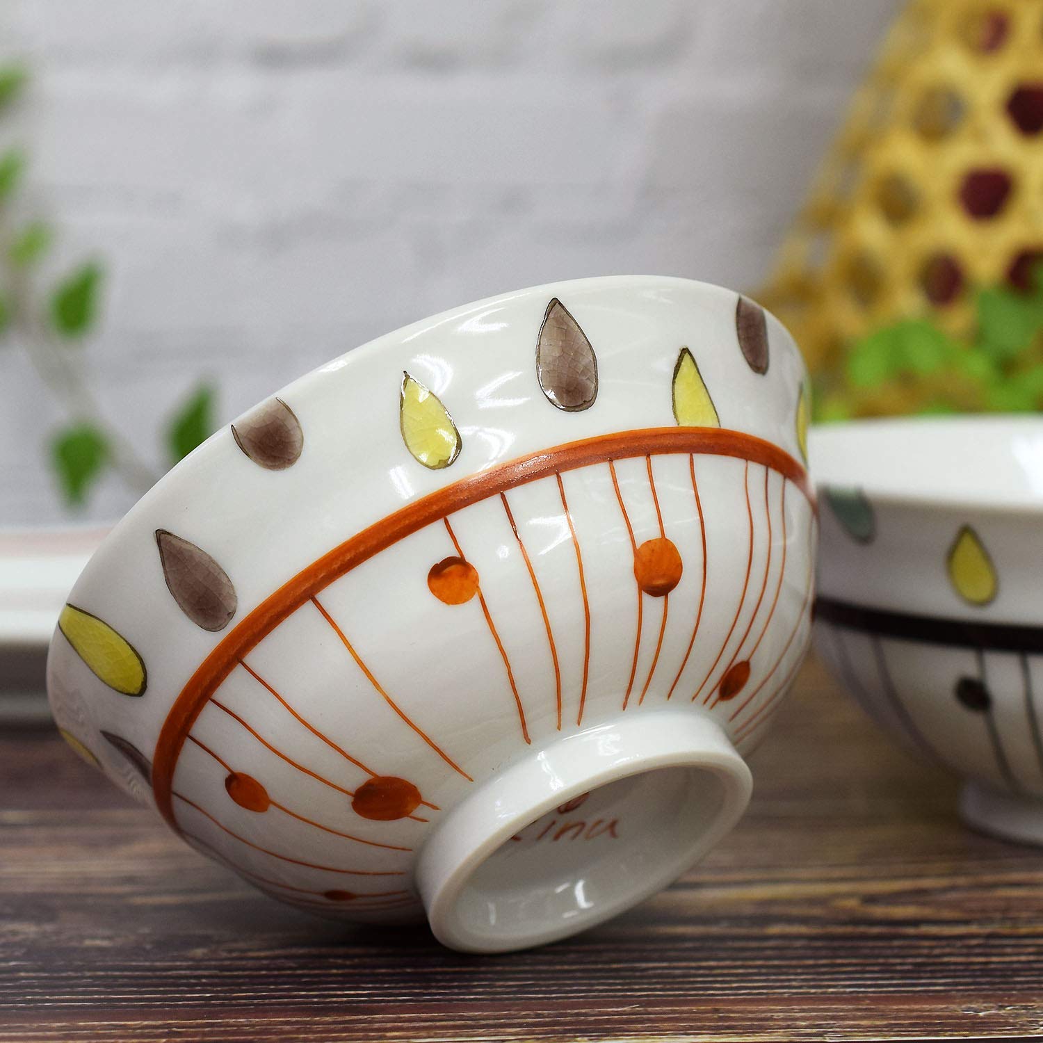 Amazon | 和座の蔵 ペア お茶碗 おしゃれ 食器 九谷焼 夫婦茶碗 しずく