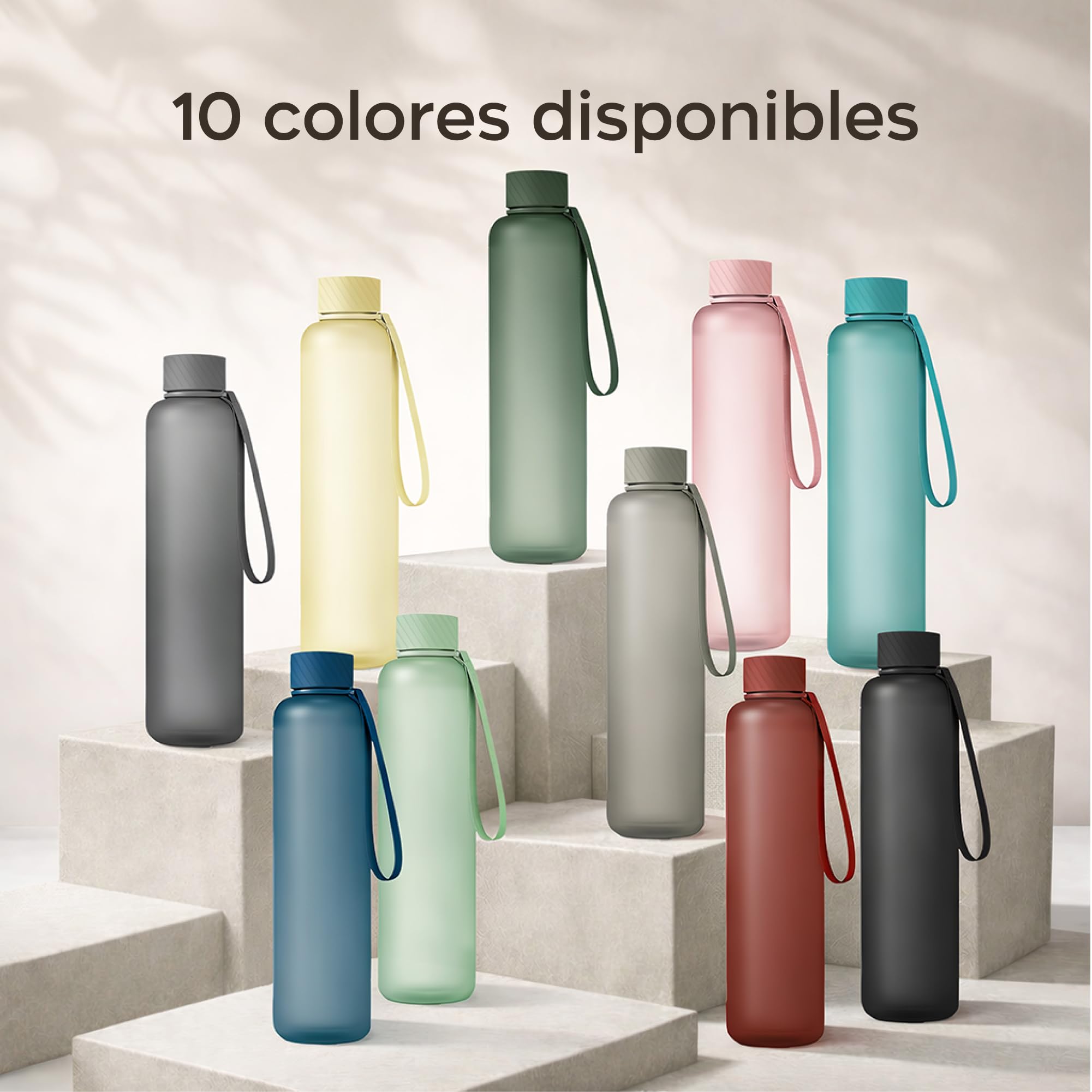 Twinzee Botella Agua 1,5 litro - Sin BPA & Antigoteo, Botella de Agua Deportiva, Oficina, Colegio, Gym, Cantimplora - Tritan Water Bottle, Verde Bosque — view 10