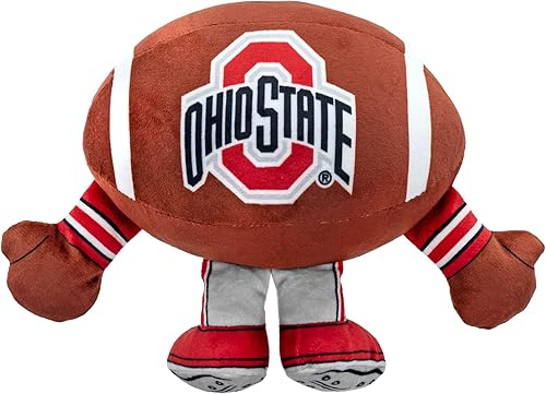 Miniatura 7 de Bleacher Creatures Ohio State Buckeyes Kuricha - Peluche de fútbol sentado de 8 pulgadas, suave inspirado en Chibi