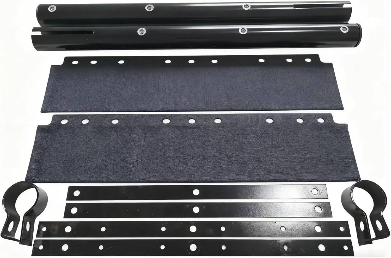JESONN Black Quarter Fenders Set Kit 24 Inch x 24 Inch Right and Left Fenders for Semi Trucks with Mounting Tube