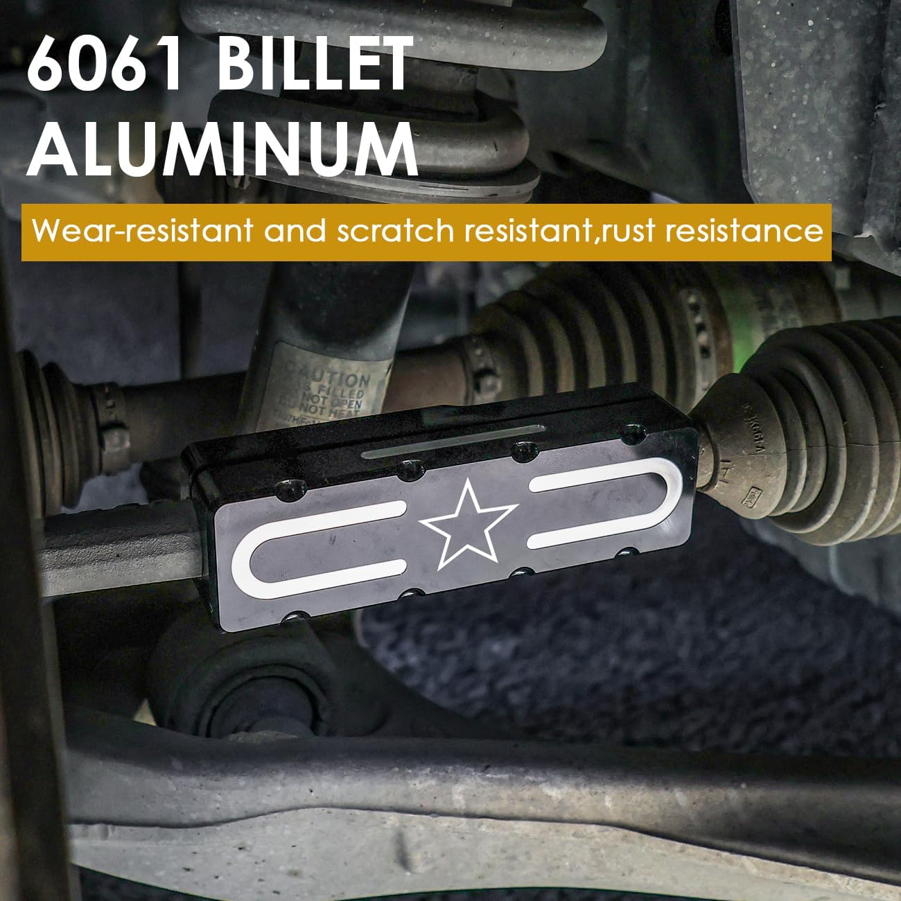 Aluminum Left and Right Tie Rod Sleeves Tie Rod Brace Protector Set Tie Rod Bar Cover Compatible with for Ford Bronco 2 Door 4 Door 2021 2022 2023 2024 (Non Hoss 3.0)