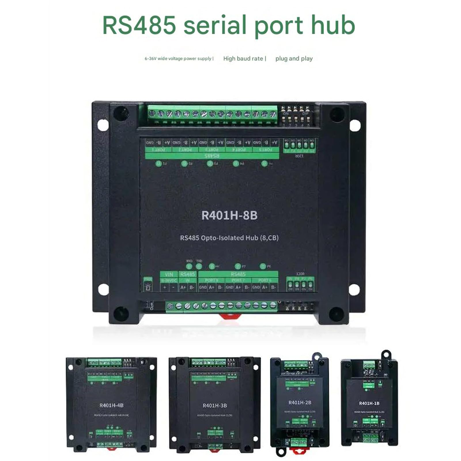 ordinarYone Hub seriale RS485 isolato otticamente Configurazione porte multiple e mezzo operativo per scambio sicuro di dati