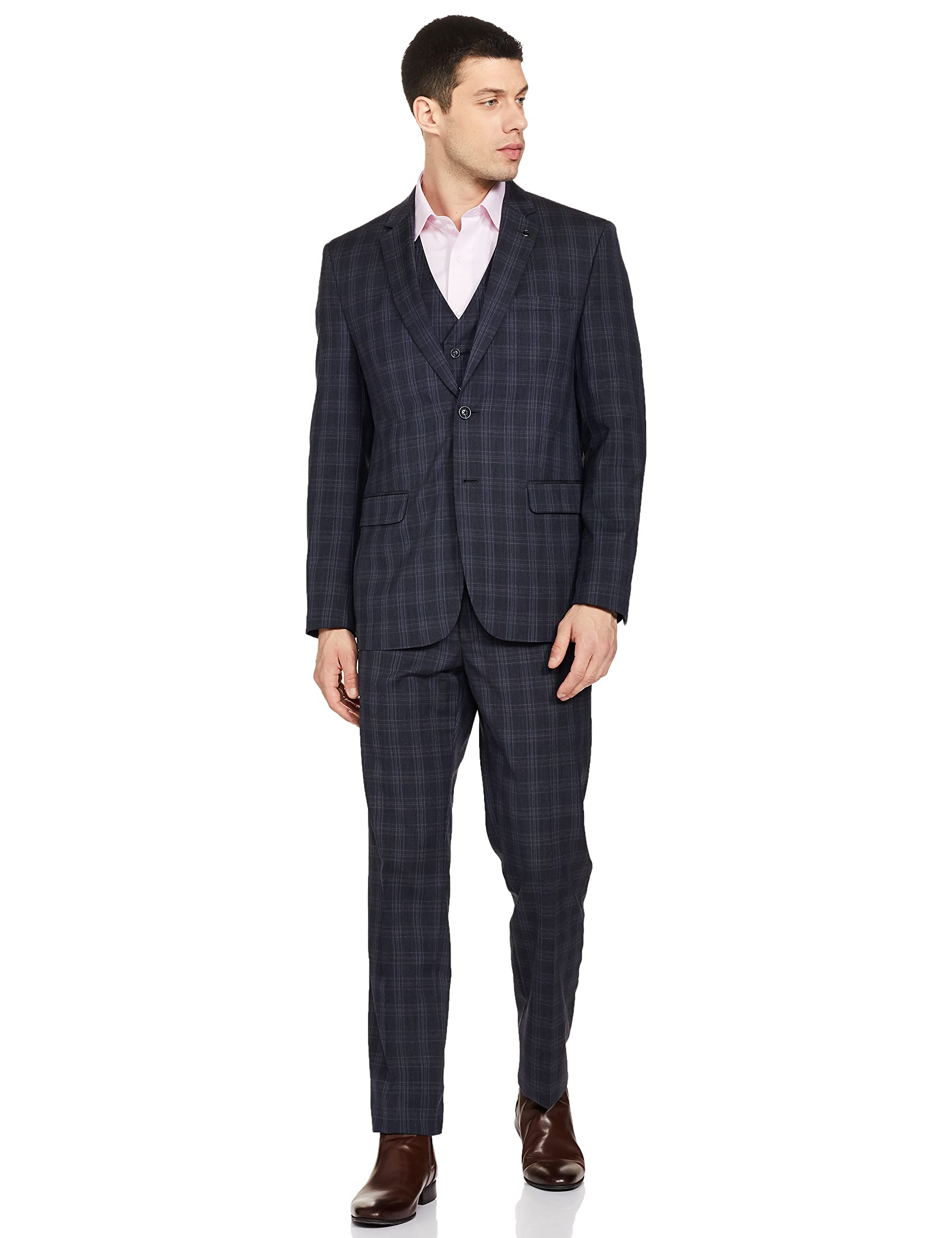 Men's Poly Viscose Notch Lapel Suit-image-5