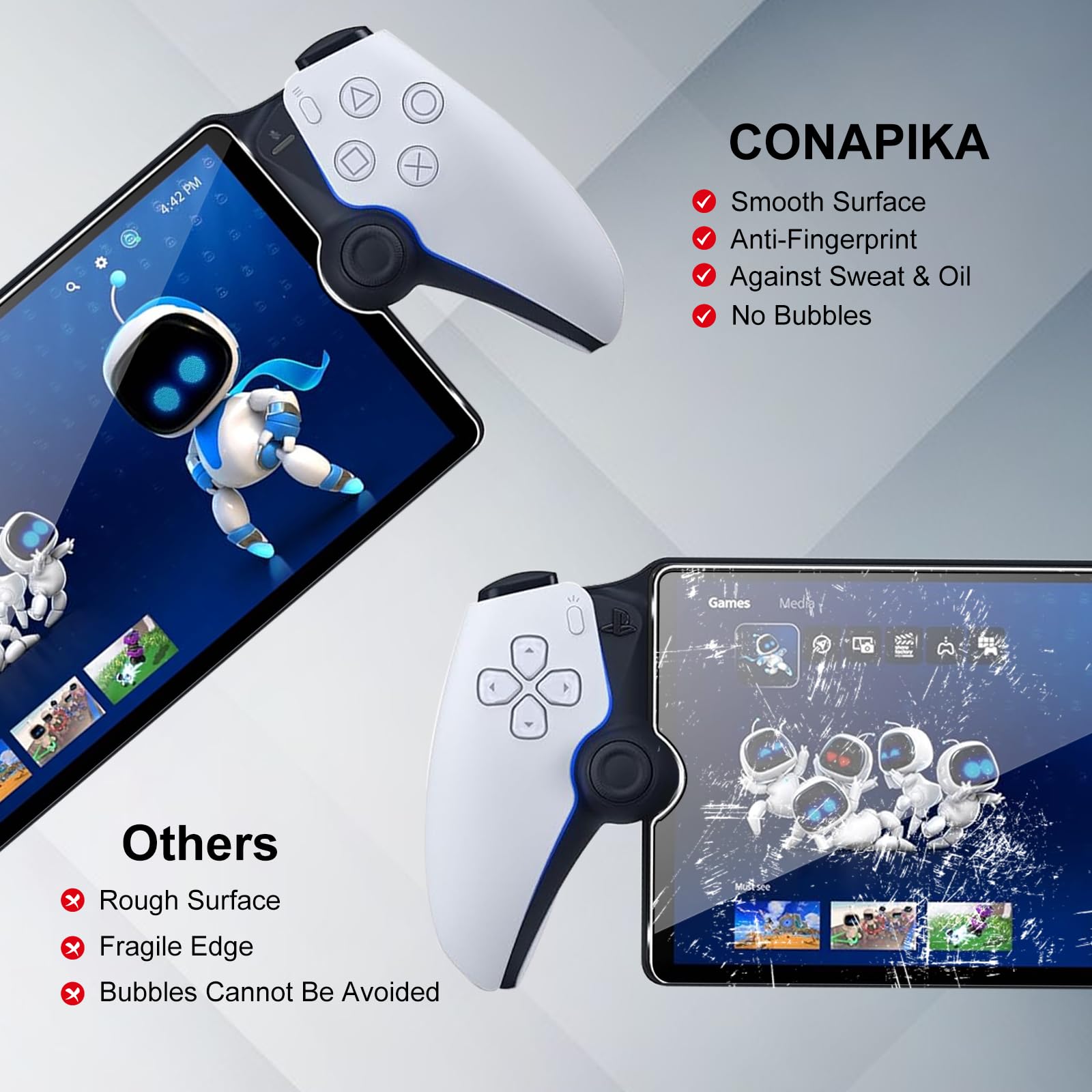 2 Piezas Protector de pantalla para Sony PlayStation Portal, Premium Cristal Vidrio Templado 9H Dureza, Anti-Arañazos, Alta Definicion Transparente Protector de Pantalla