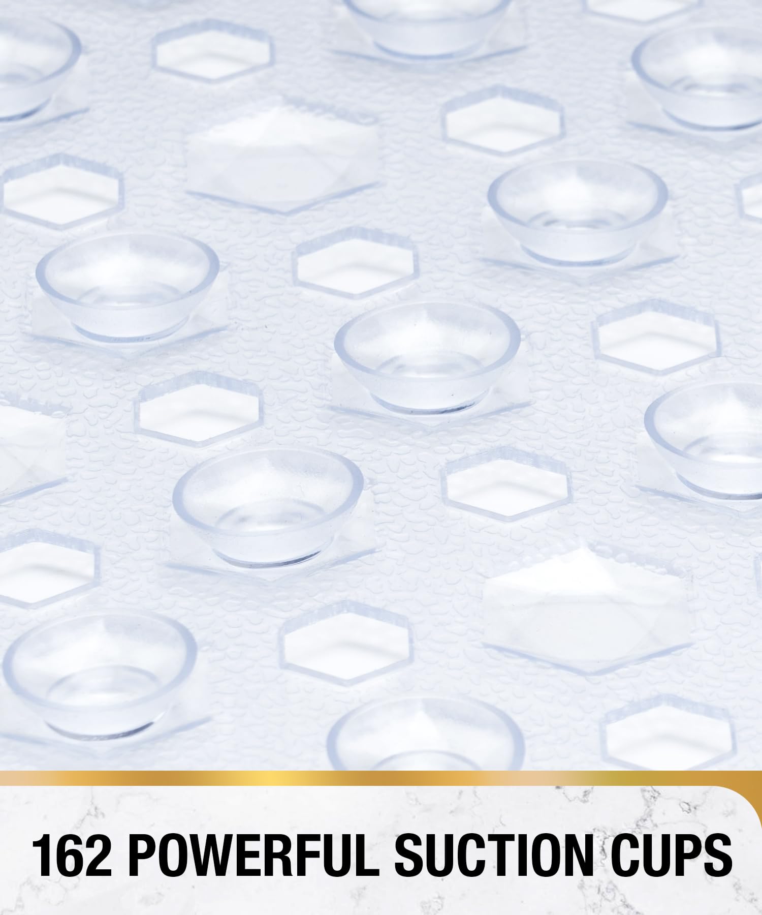 HITSLAM Shower Mat Non Slip Anti Mould, Bath Mat Anti Slip With Suction Cups and Drain Holes - Image 3