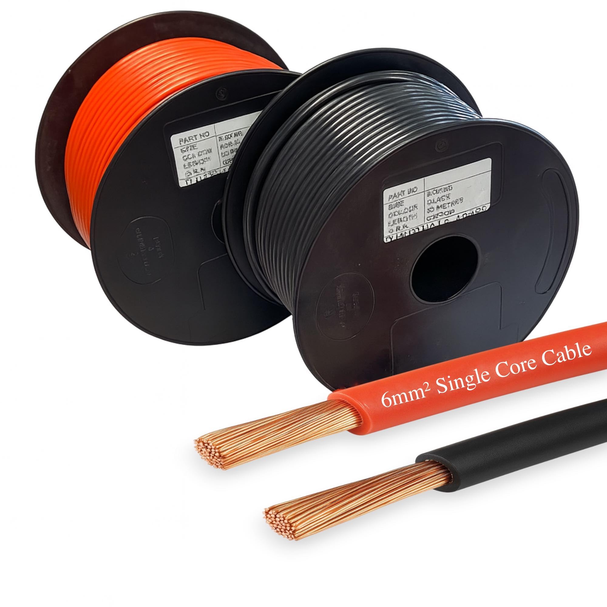 MKGT Single Core 50 AMP Rated 6mm² Stranded Copper Cable 12v 24v Thin Wall Wire (Red, 10M Coil)