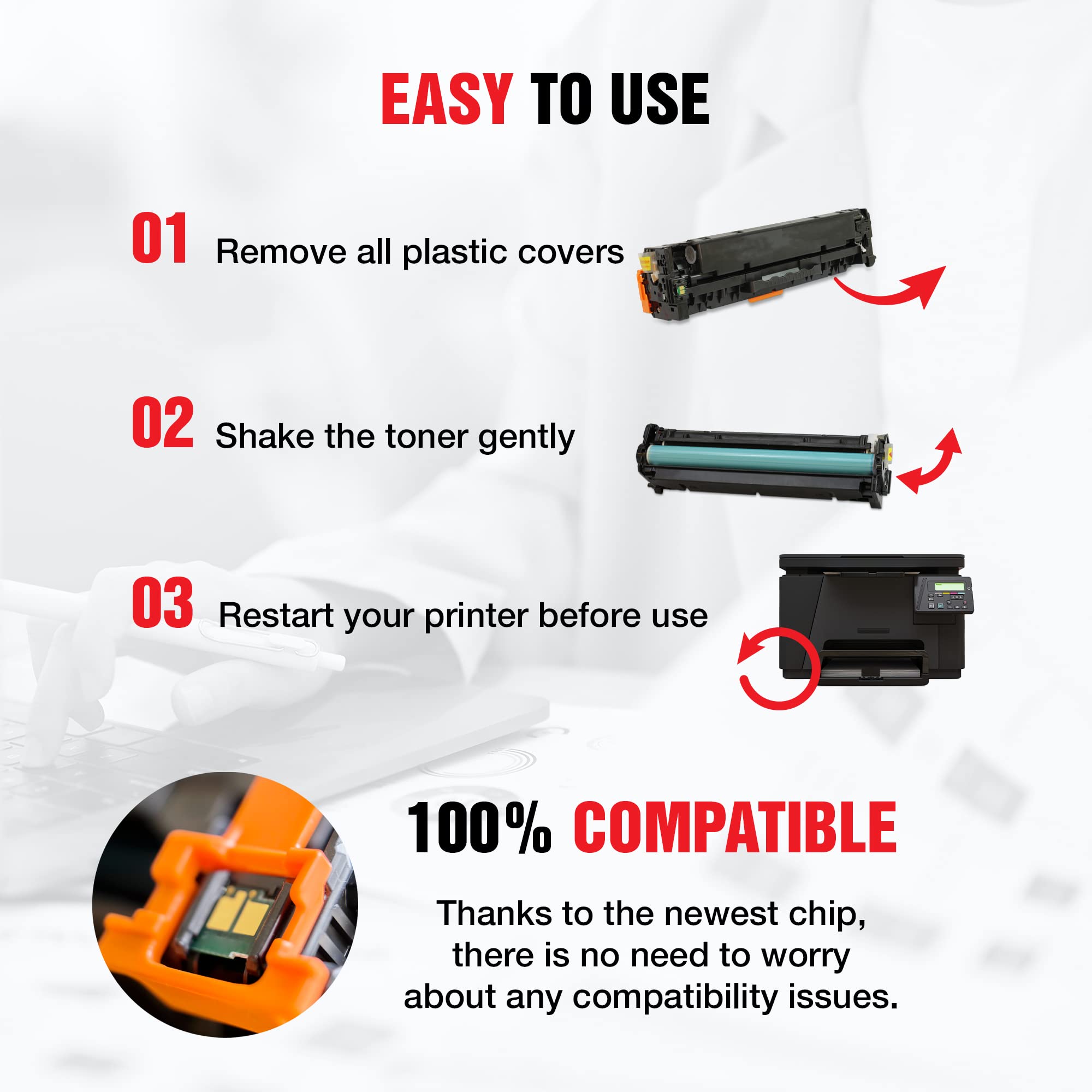TONER EXPERTE Compatibile 410A 410X Nero Cartucce di Toner Sostituzione per CF410A CF410X per Color LaserJet Pro M452dn M452nw MFP M377dw M477fdn M477fdw M477fnw Stampanti 2-Pack
