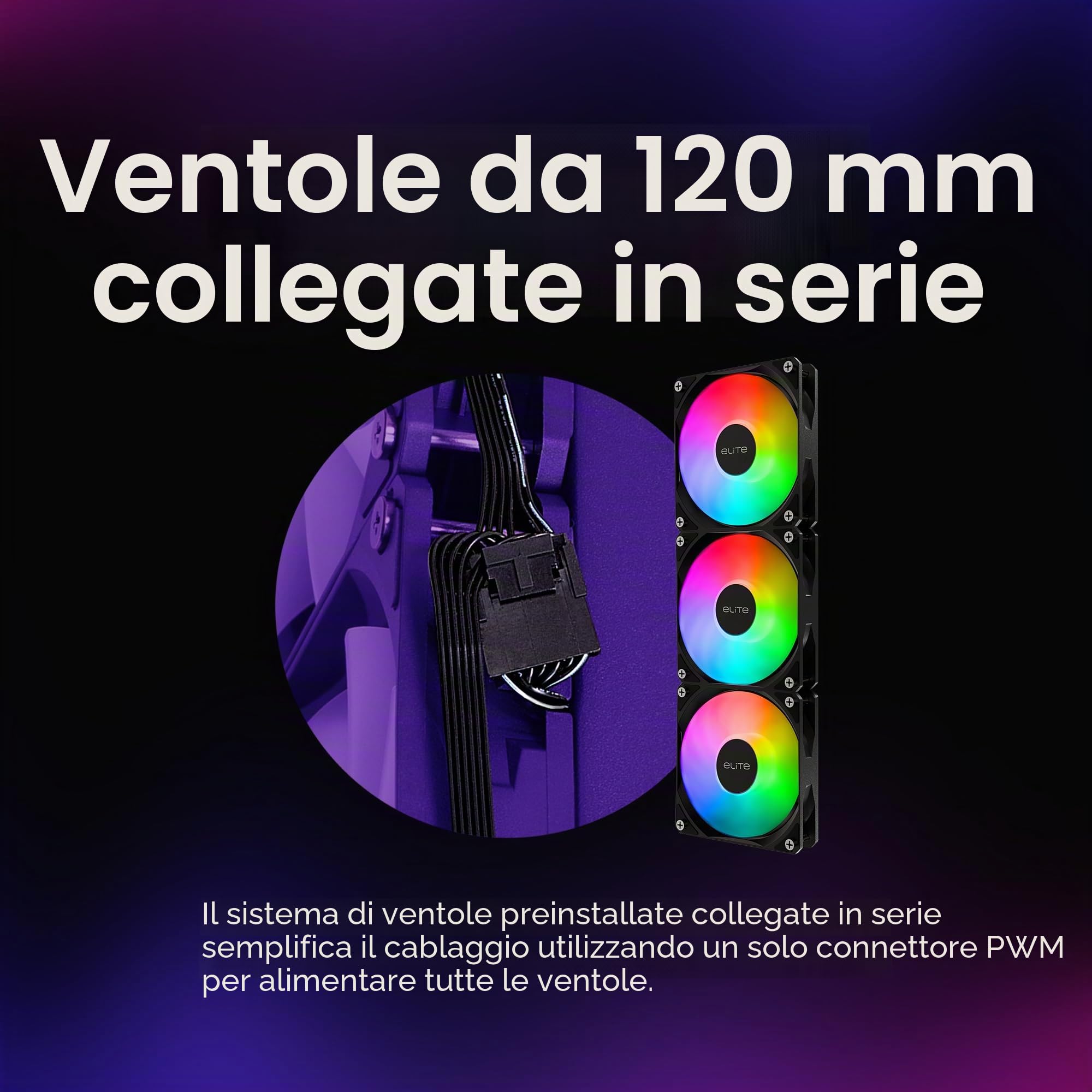 Cooler Master MasterLiquid ML360R RGB Dissipatore CPU a Liquido - Sincronizzazione Illuminazione ARGB, Design Pompa Premium e Tre Ventole MF120R ARGB