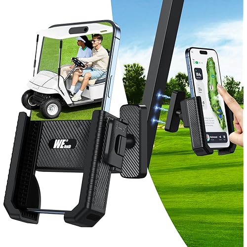 Magnetic Golf Cart Phone Holder, Rotatable Phone Mount Holder Compatible with iPhone/Galaxy/Smartphones, Golf Cart Accessories for EZGO Club Car Yamaha,Gift for Men Women