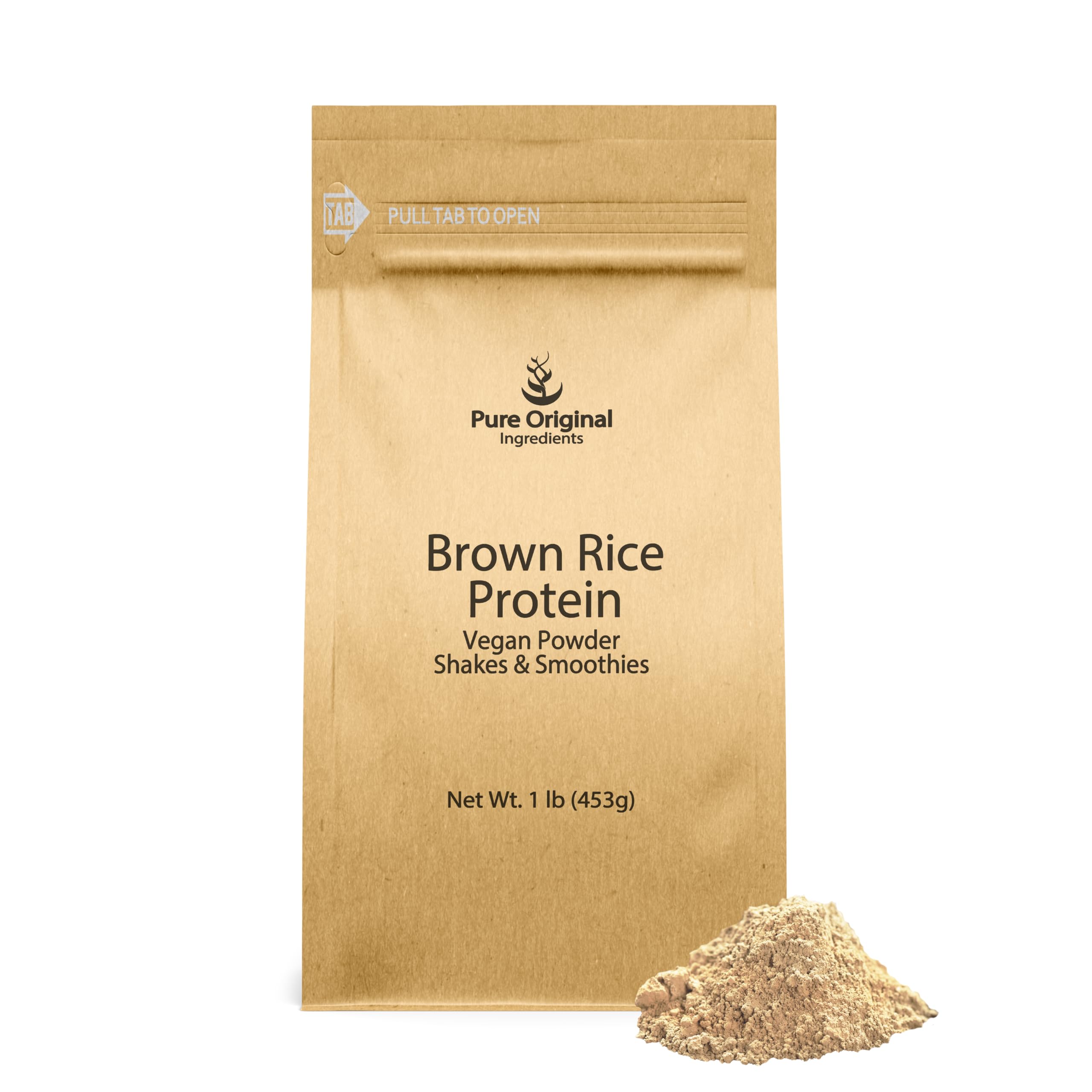 PURE ORIGINAL INGREDIENTS, Brown Rice Protein, 1 Lb Brown Rice 1 Pound (Pack of 1)