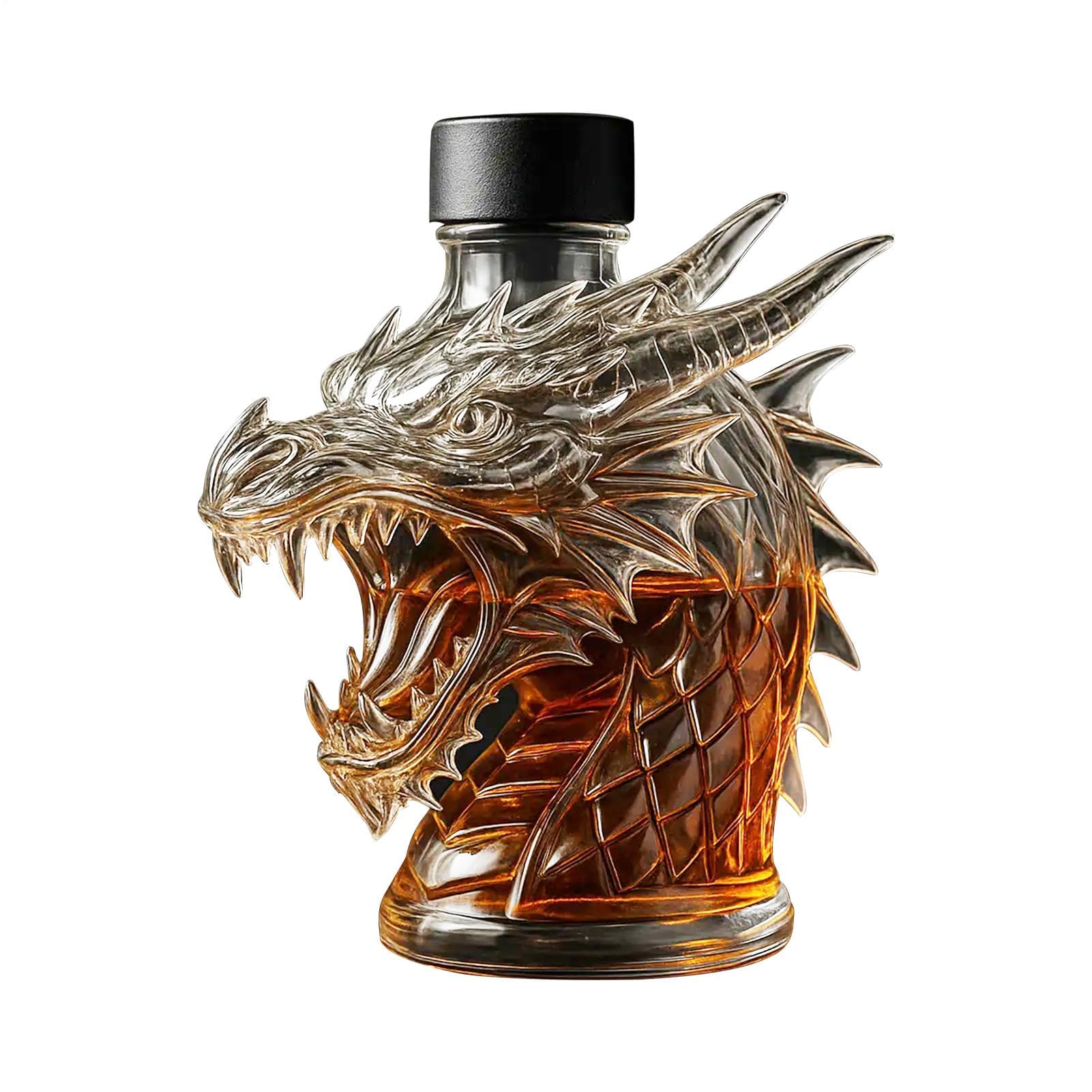 Decanter per liquori fantasy, espositore per whisky con drago, contenitore per liquori artistici, per bar, collezionisti, sculture a tema, birra, vino, ornamento per uomini, ricevimenti di nozze
