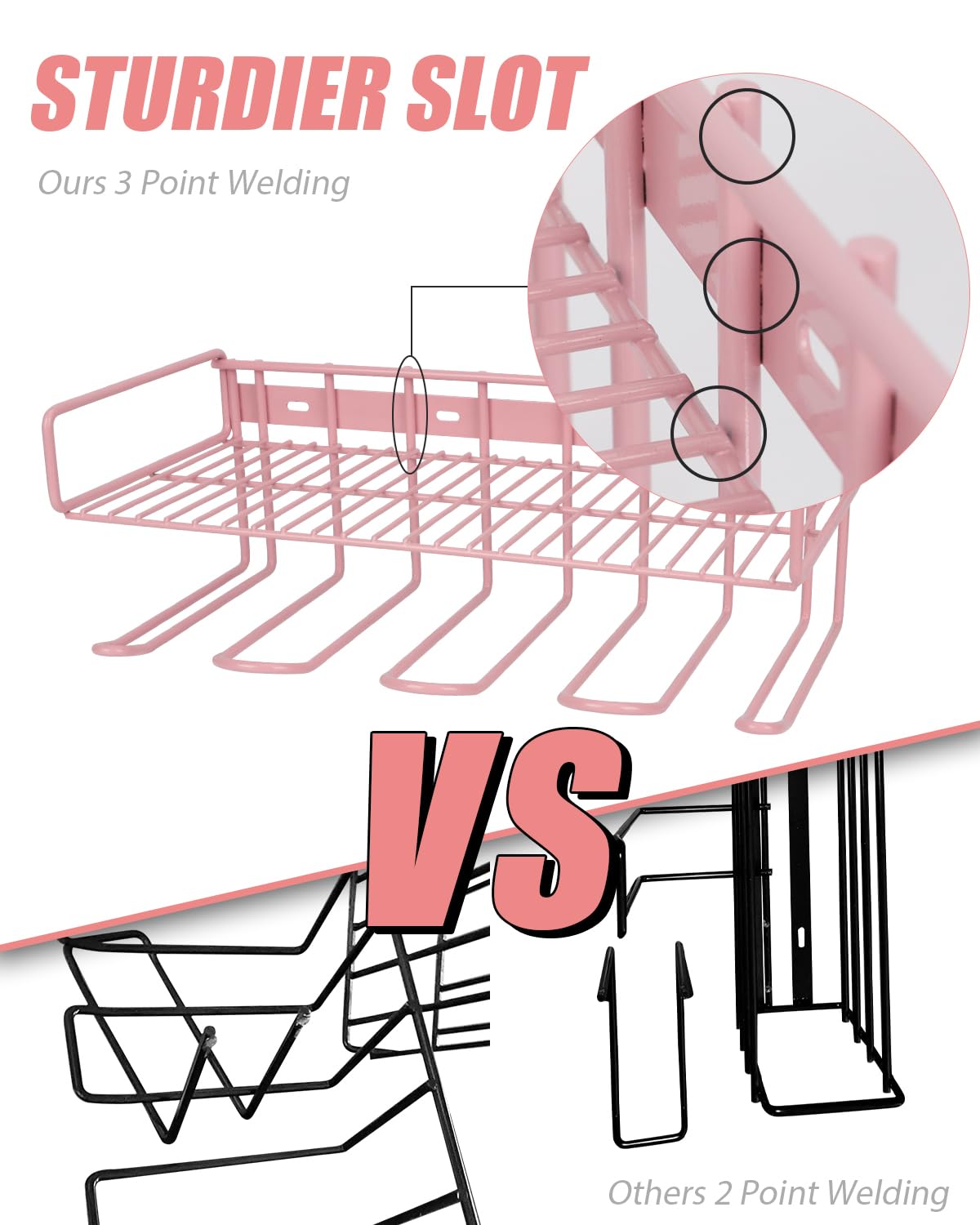 Pink Power Tool Organizer - Wall Mount Style for Power Tool Drill Storage as Heavy Duty Tool Shelf & Tool Rack with Compact Design image 3
