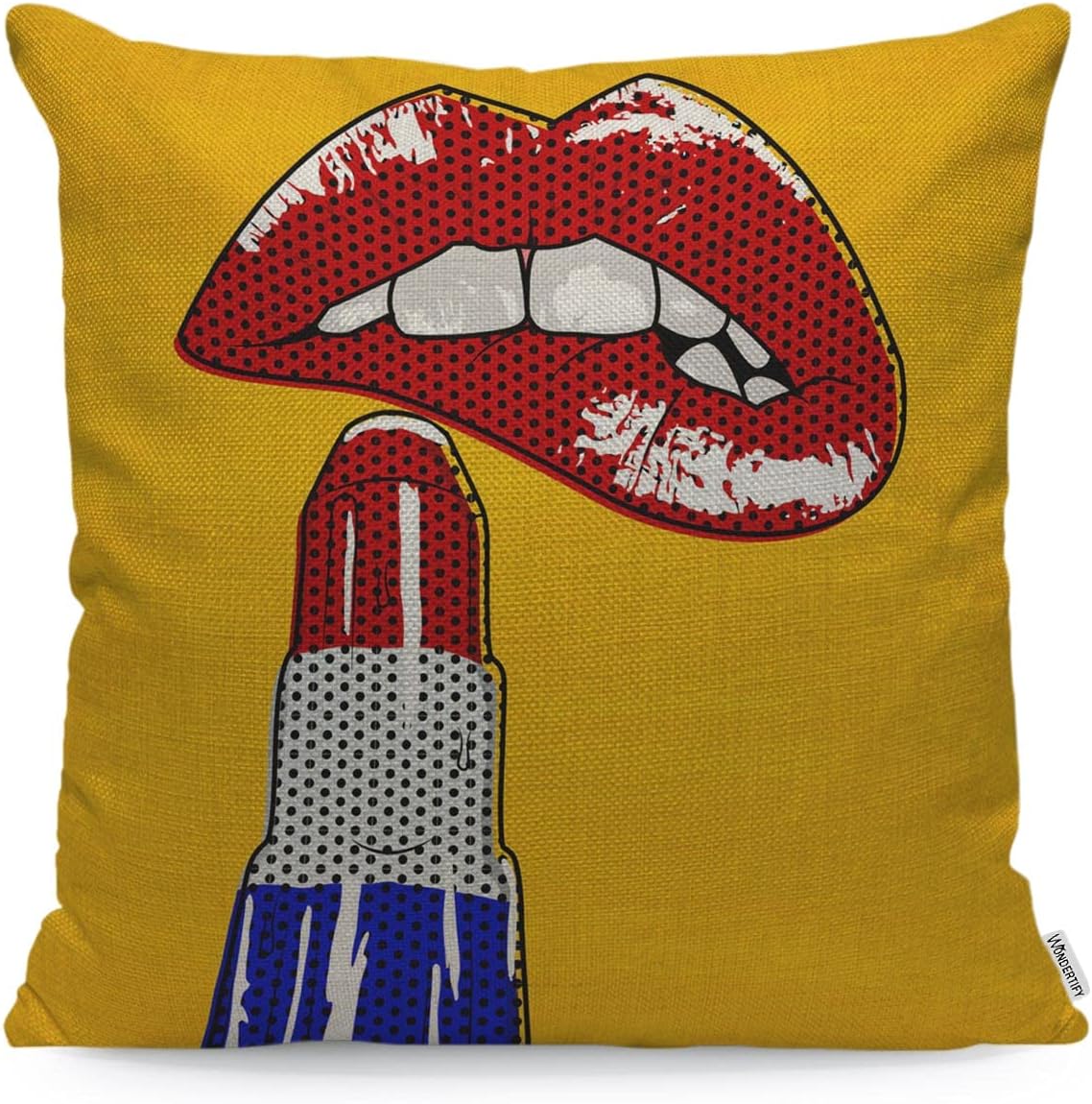 red lips pillow