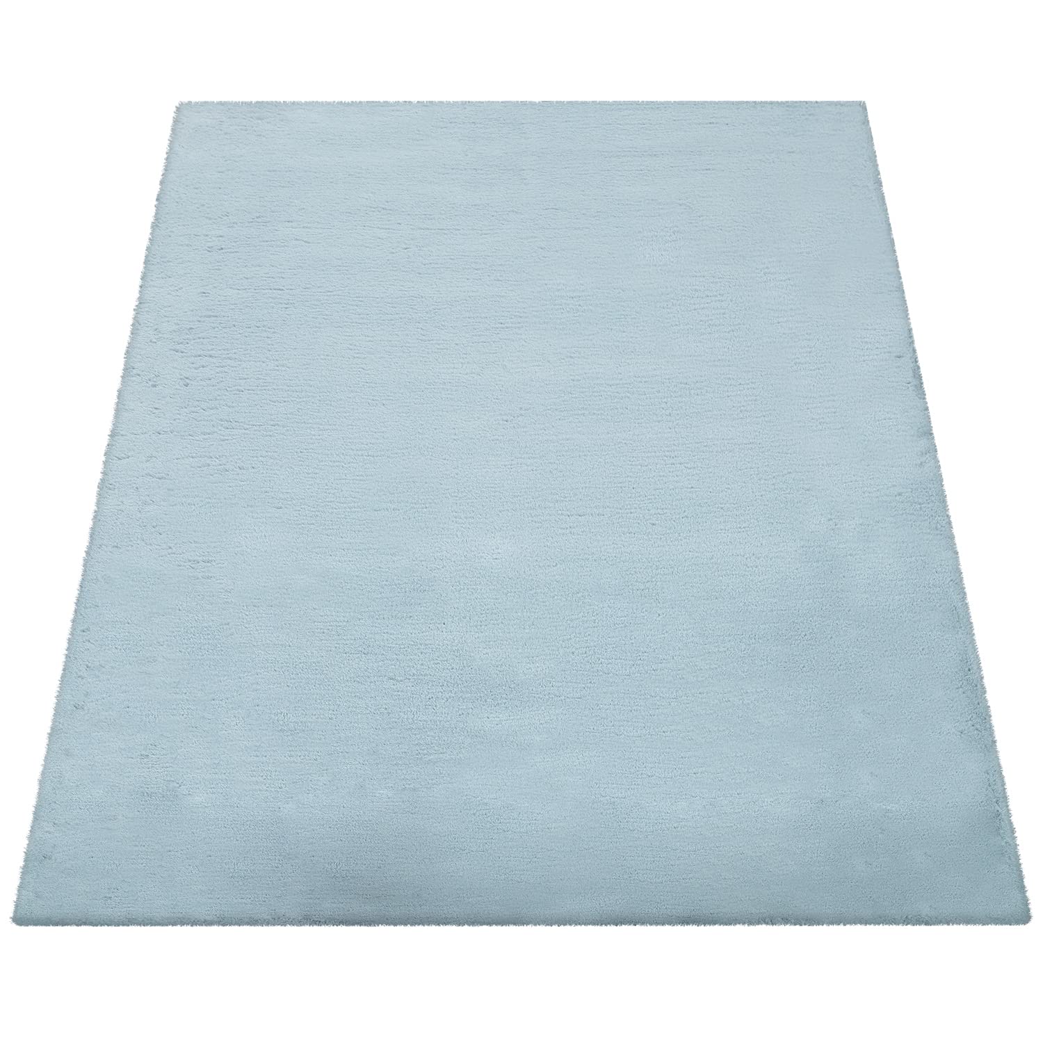 Paco Home Hochflor Teppich Für Wohnzimmer Softes Kaninchenfell Imitat Kunstfell In Türkis, Grösse:140x200 cm